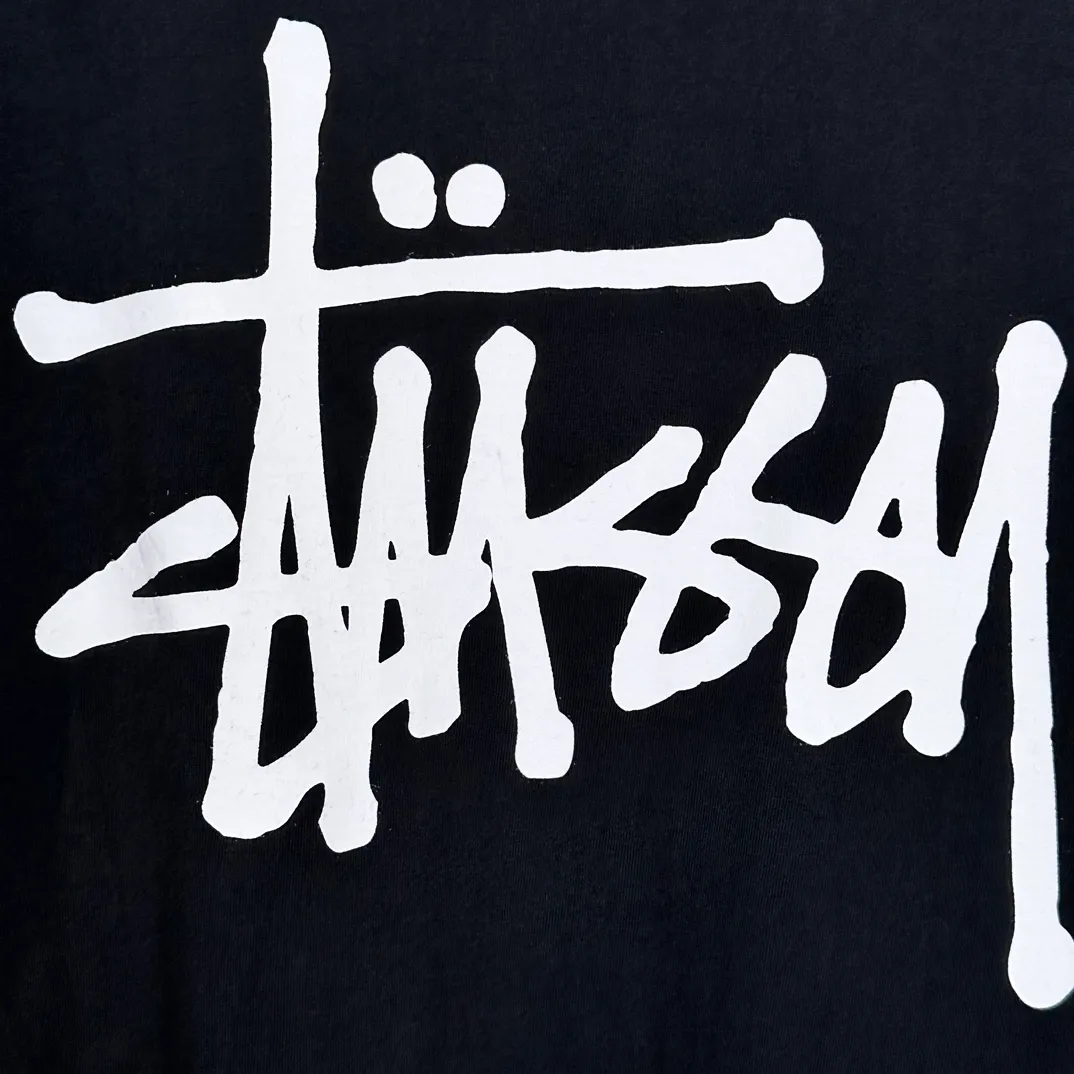Spot goods! Stussy SS24 Basic StÜssy Tee classic letter Logo printed short-sleeved T-shirt couple style black and white dark blue S-XL