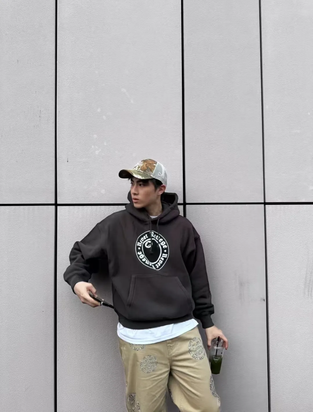 DT sweatshirt STUSSY X DENIM TEARS joint model SS25 GRAPHIC HOODIE sweatshirt/hoodie black gray S- XL