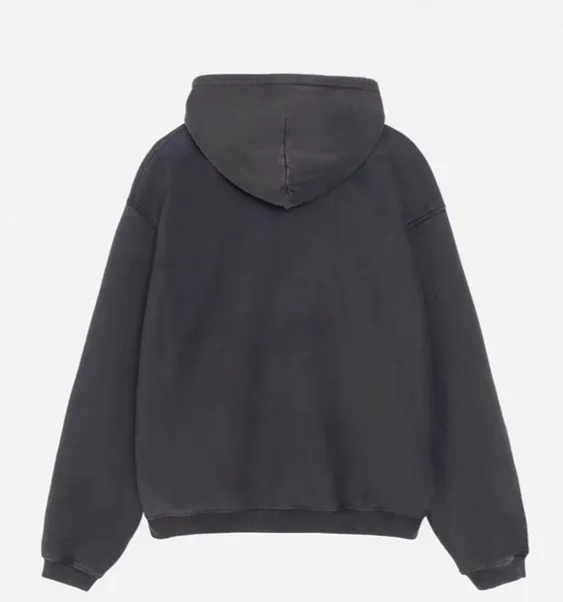 Washed zipper sweatshirt STUSSY FW24 FADED GRAPHIC ZIP UP HOODED Distressed washed and velvet zipper sweatshirt S-XL