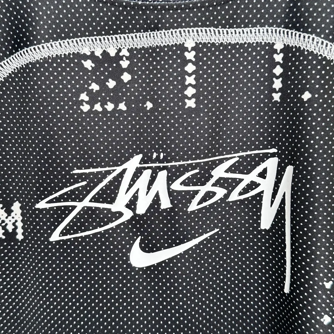 Replacement order and return of goods! Nike x Stüssy joint model printed quick-drying short-sleeved T-shirt for men and women, black S-XL