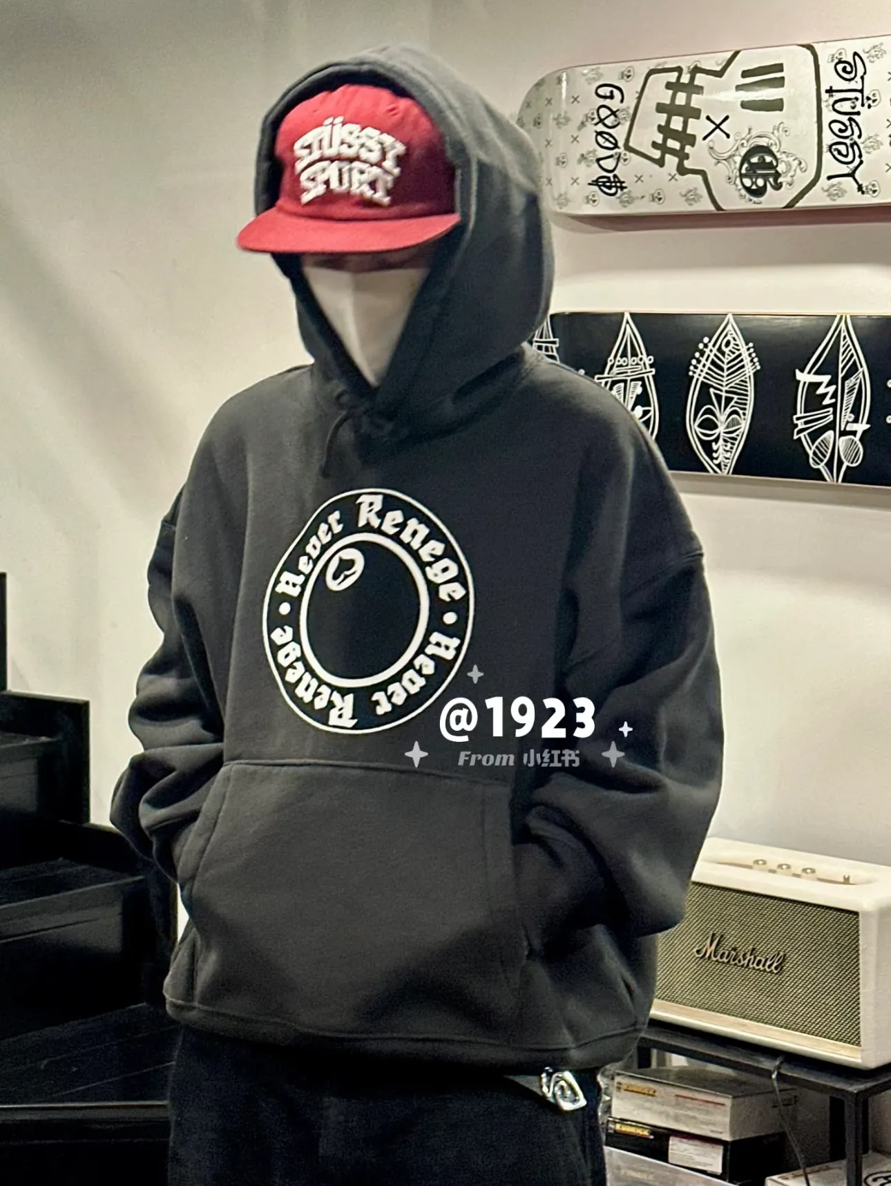 DT sweatshirt STUSSY X DENIM TEARS joint model SS25 GRAPHIC HOODIE sweatshirt/hoodie black gray S- XL