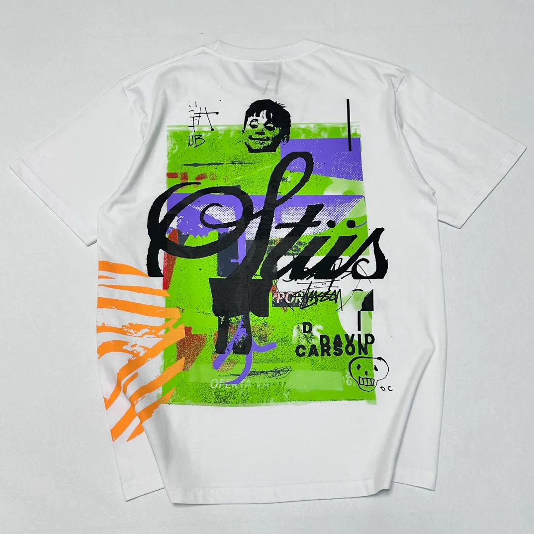 STUSSY X DAVID SS24 joint model CARSON DINO TEE dinosaur digital print short-sleeved Tee black and white S-XL