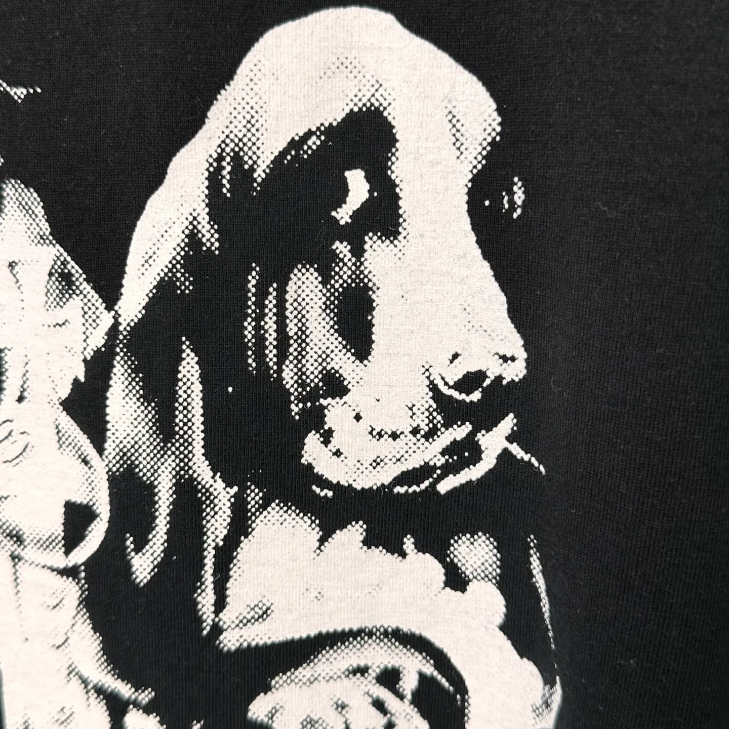 Crown Dog T-shirt STUSSY SS25 DOG CROWN TEE Black and White S- XL