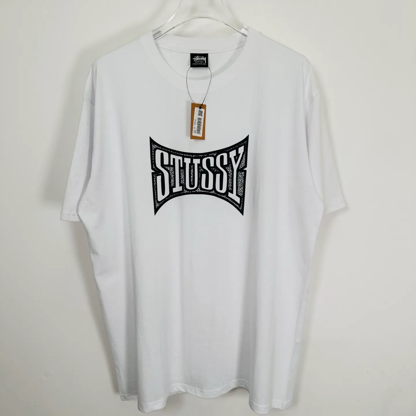 Champion flag T-shirt STUSSY FW24 CHAMPION TEE black and white S-XL