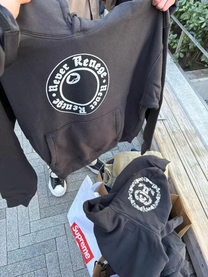 DT sweatshirt STUSSY X DENIM TEARS joint model SS25 GRAPHIC HOODIE sweatshirt/hoodie black gray S- XL