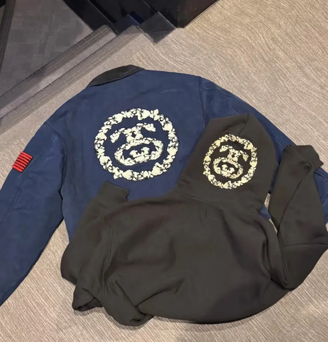 DT sweatshirt STUSSY X DENIM TEARS joint model SS25 GRAPHIC HOODIE sweatshirt/hoodie black gray S- XL