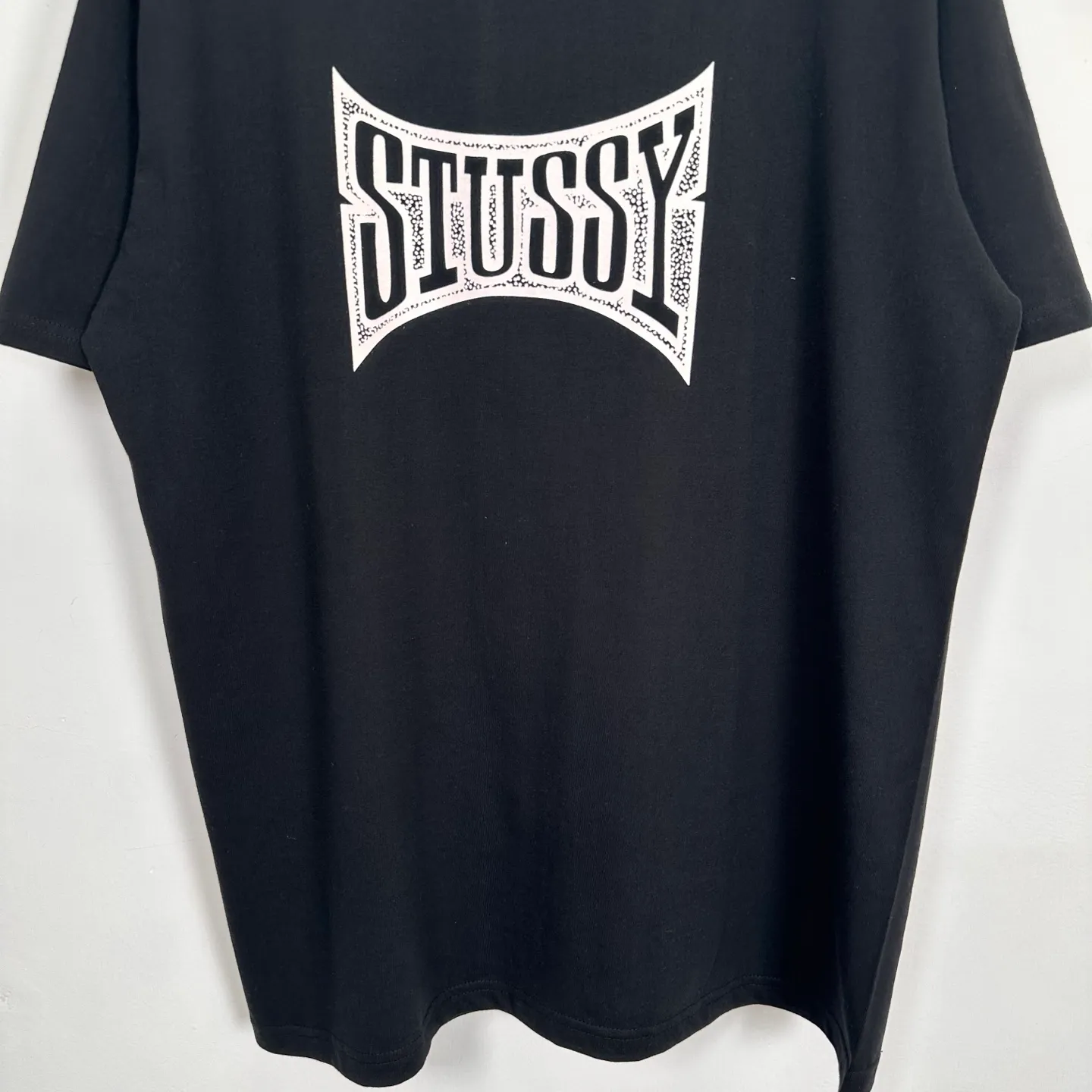 Replacement order and return of goods! Champion flag T-shirt STUSSY FW24 CHAMPION TEE black and white S-XL