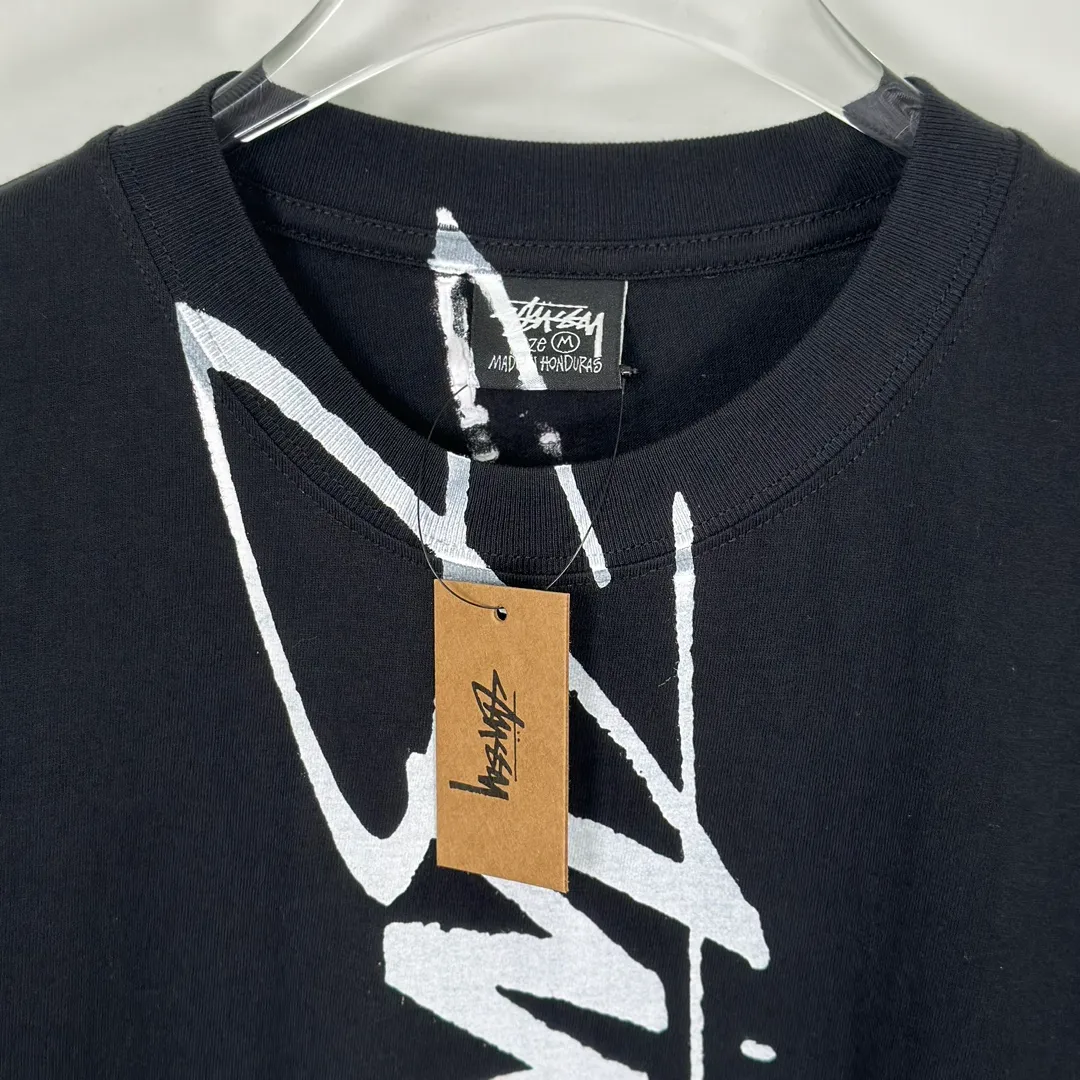 STUSSY X DAVID SS24 joint model CARSON DINO TEE dinosaur digital print short-sleeved Tee black and white S-XL