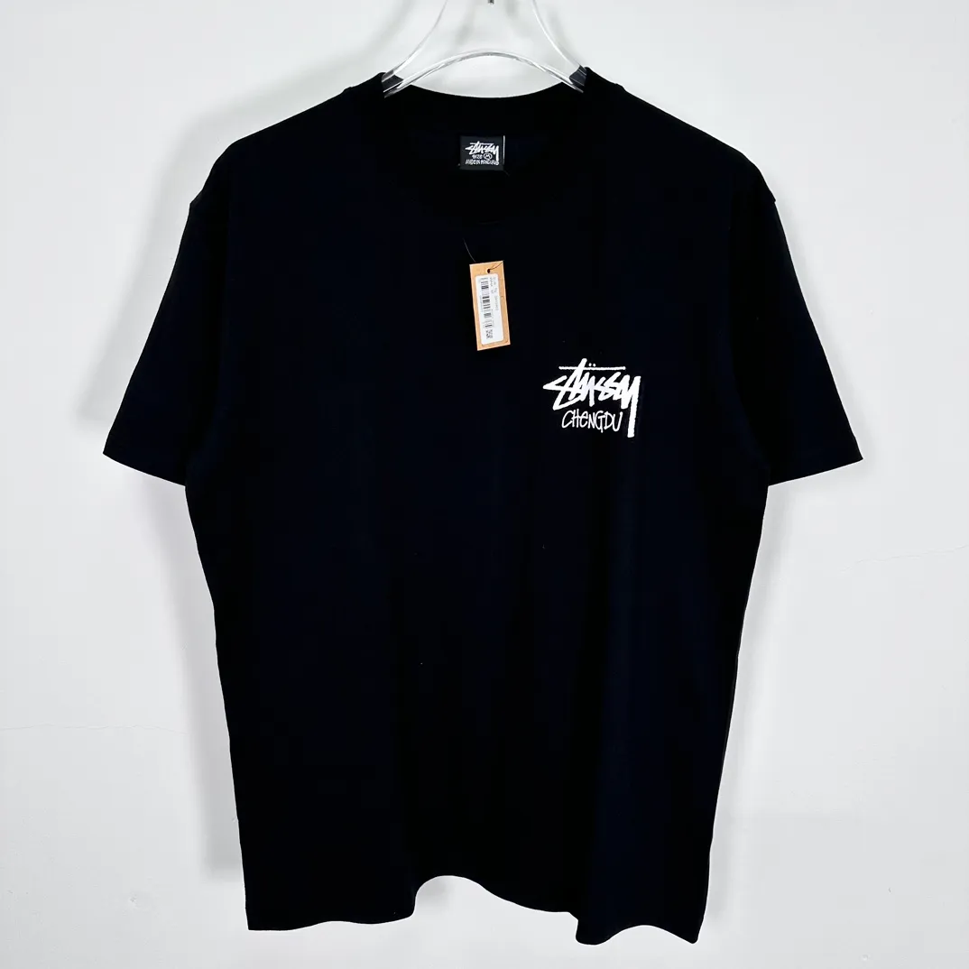 STUSSY FW24 CHENGDU TEE Classic Chengdu limited short-sleeved TEE black and white S-XL