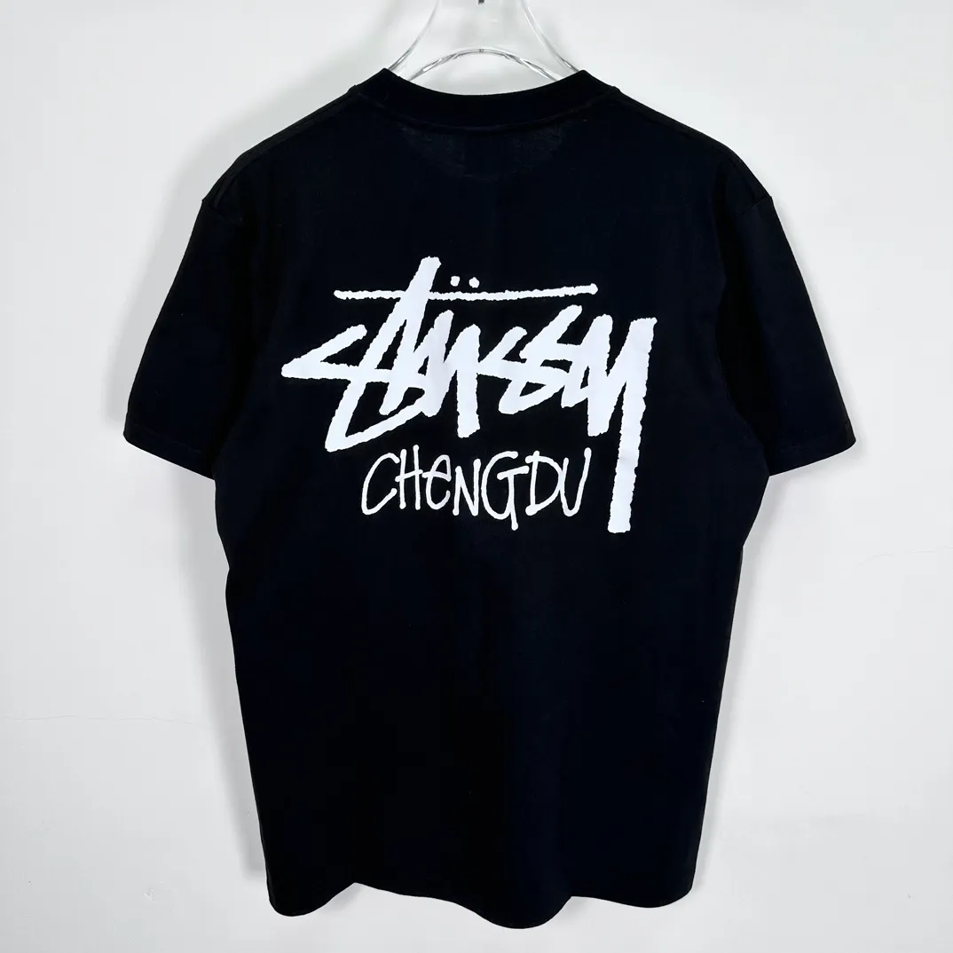 STUSSY FW24 CHENGDU TEE Classic Chengdu limited short-sleeved TEE black and white S-XL