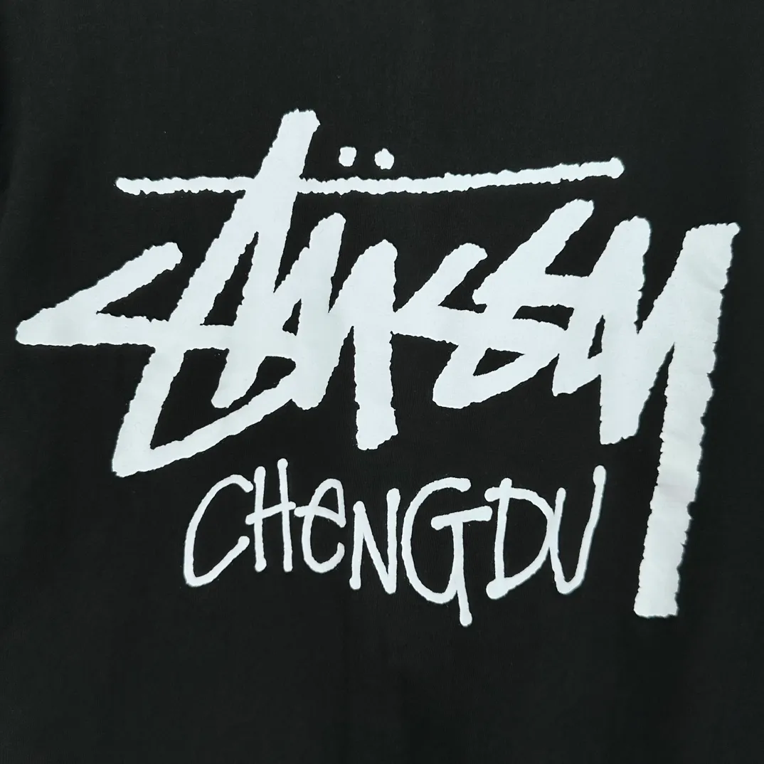 STUSSY FW24 CHENGDU TEE Classic Chengdu limited short-sleeved TEE black and white S-XL