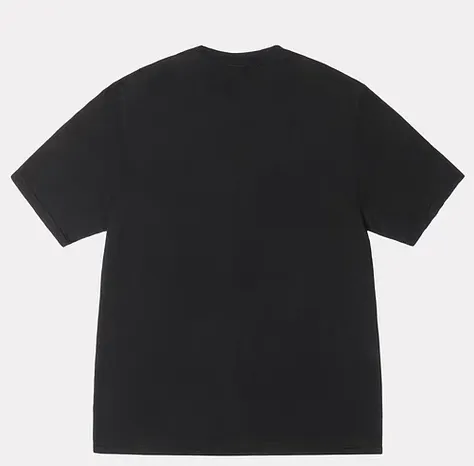 Tyrannosaurus Rex T-shirt STUSSY SS25 BIG & MEATY TEE PIGMENT DYED Dinosaur pattern short-sleeved black and white S- XL
