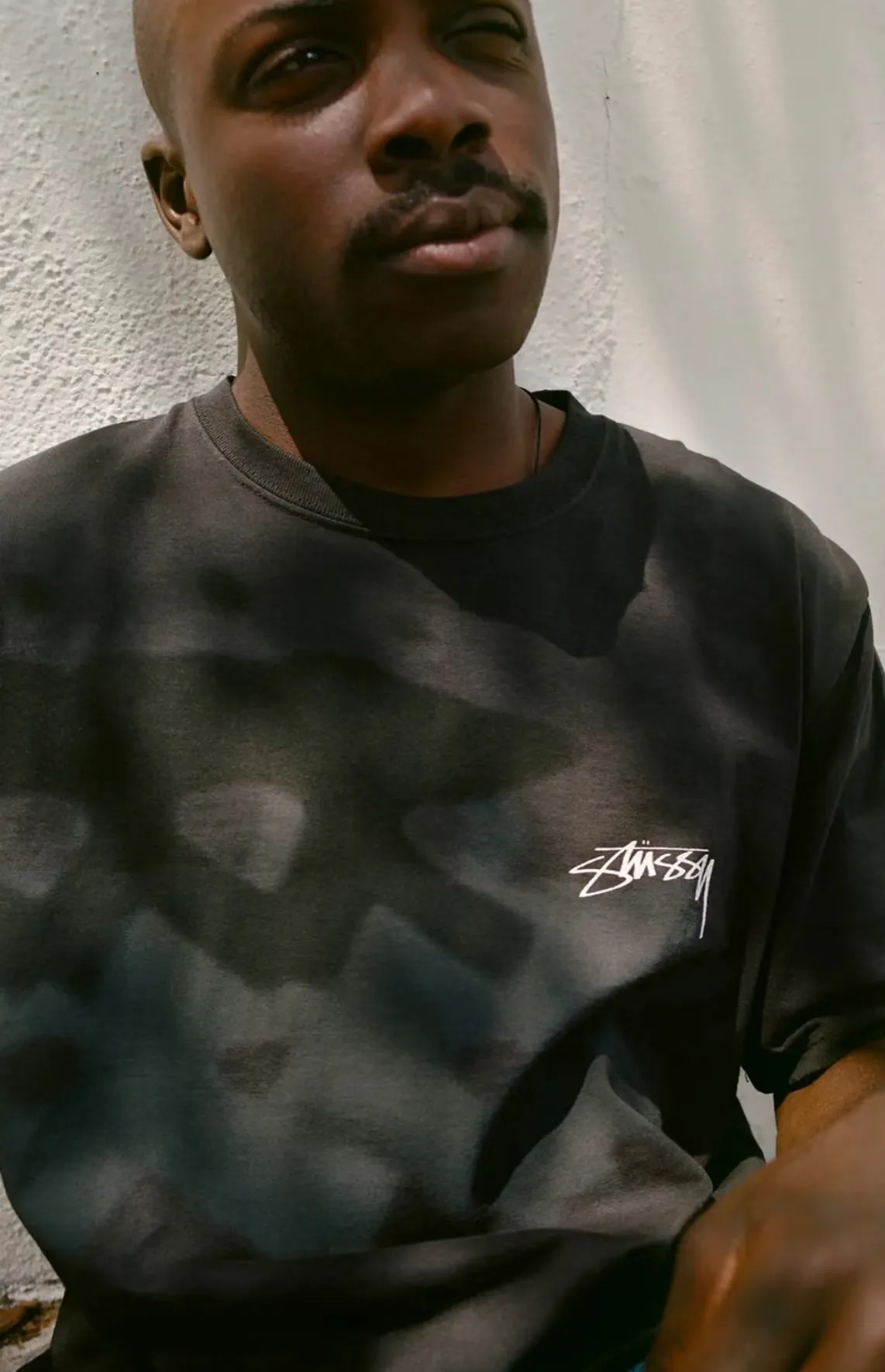 Surfer T-shirt STUSSY SS25 LOW TIDE TEE dyed design American retro short-sleeved black and white S-XL