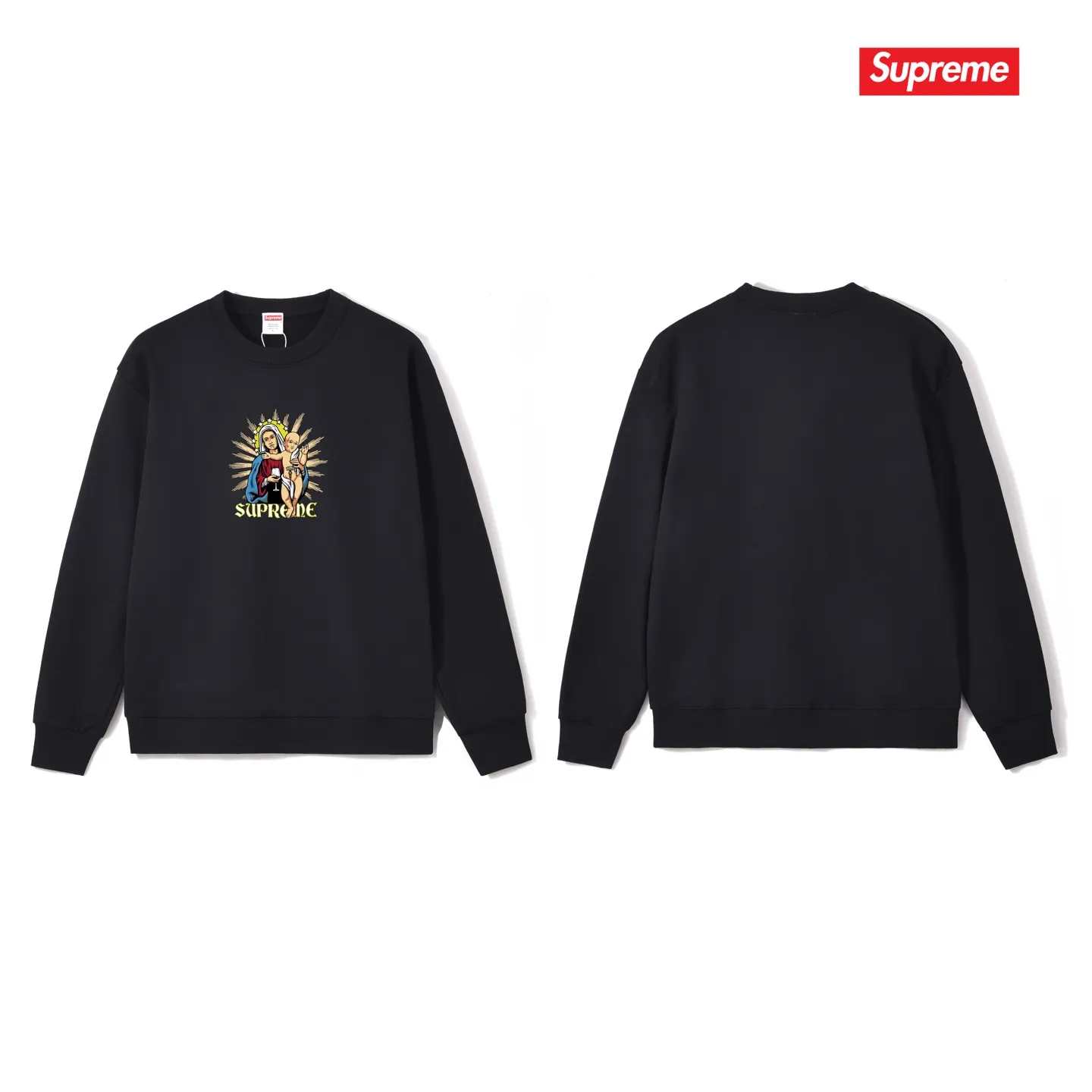 Style No. S1176 #terryp150💰 Plush 160💰 Sup style FW24 T-shirt series WEEK8 chest printed round neck sweatshirt Made of 400g large terry (drop shoulder large version) fabric, soft texture and no pilling Imported environmentally friendly printing glue The pattern is bright and three-dimensional Quality 💥Same style for men and women The upper body is trendy Color: black white gray Size: S M L XL XXL