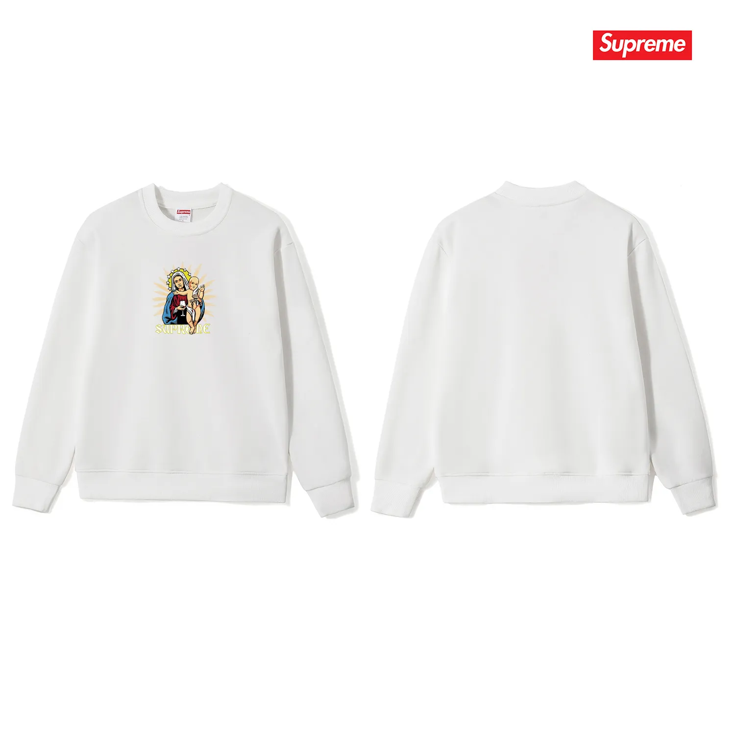 Style No. S1176 #terryp150💰 Plush 160💰 Sup style FW24 T-shirt series WEEK8 chest printed round neck sweatshirt Made of 400g large terry (drop shoulder large version) fabric, soft texture and no pilling Imported environmentally friendly printing glue The pattern is bright and three-dimensional Quality 💥Same style for men and women The upper body is trendy Color: black white gray Size: S M L XL XXL