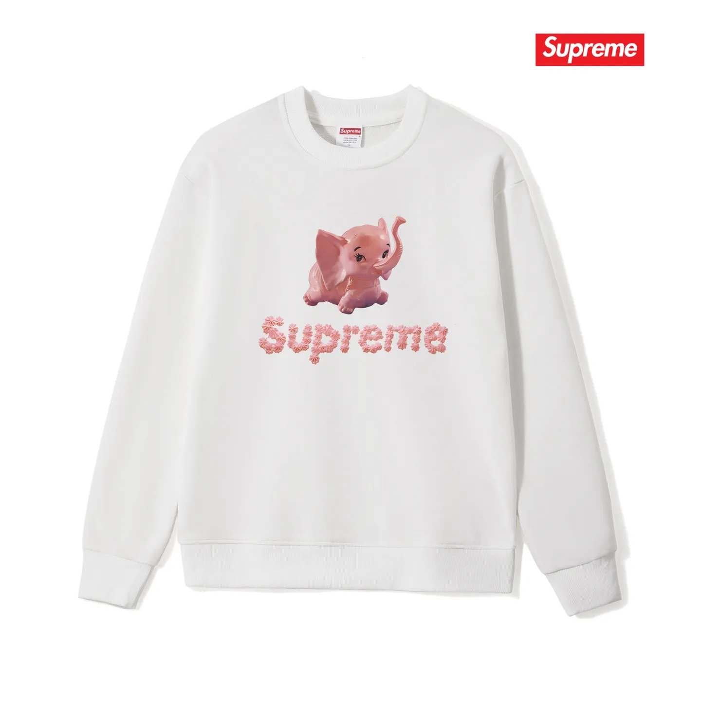 Style No. S1228 #terryp150💰 Plush 160💰 Sup Elephant Little Elephant Couple Round Neck Sweater Made of 400g large terry (drop shoulder large version) fabric, soft texture and no pilling Imported environmentally friendly printing glue The pattern is bright and three-dimensional Quality 💥Same style for men and women The upper body is trendy Color: Black White Gray Size: S M L XL XXL