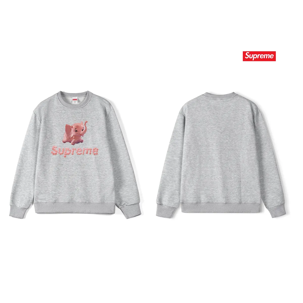Style No. S1228 #terryp150💰 Plush 160💰 Sup Elephant Little Elephant Couple Round Neck Sweater Made of 400g large terry (drop shoulder large version) fabric, soft texture and no pilling Imported environmentally friendly printing glue The pattern is bright and three-dimensional Quality 💥Same style for men and women The upper body is trendy Color: Black White Gray Size: S M L XL XXL