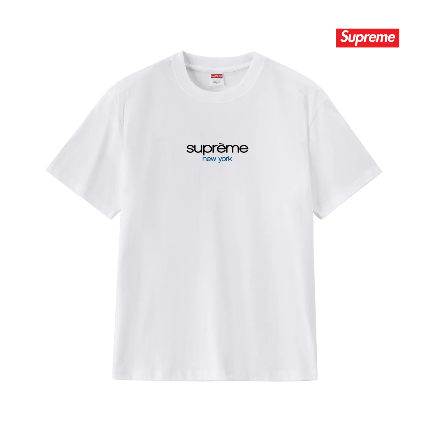 S161 P110💰 SUP 74SS Classic Logo Tee classic logo printed casual and versatile trendy men's niche loose T-shirt. Loose fit. Made of 260g combed cotton double yarn. All three standards are complete from fabrics to accessories. ZP. Imported Matsui company's slurry printing will never crack. The whole piece adopts three-needle five-thread technology. The collar-shoulder seam-sleeve seam is double-lined, which looks more three-dimensional and textured.) The same process as the authentic original, classic version Feel free to compare zp. The whole piece adopts three-needle five-thread craftsmanship (neckline-shoulder seam-sleeve seam double thread, which looks more three-dimensional and textured). It has the same craftsmanship as the original original, classic version. Color: black, white, light gray, navy blue, pink. Size: S M L XL XXL