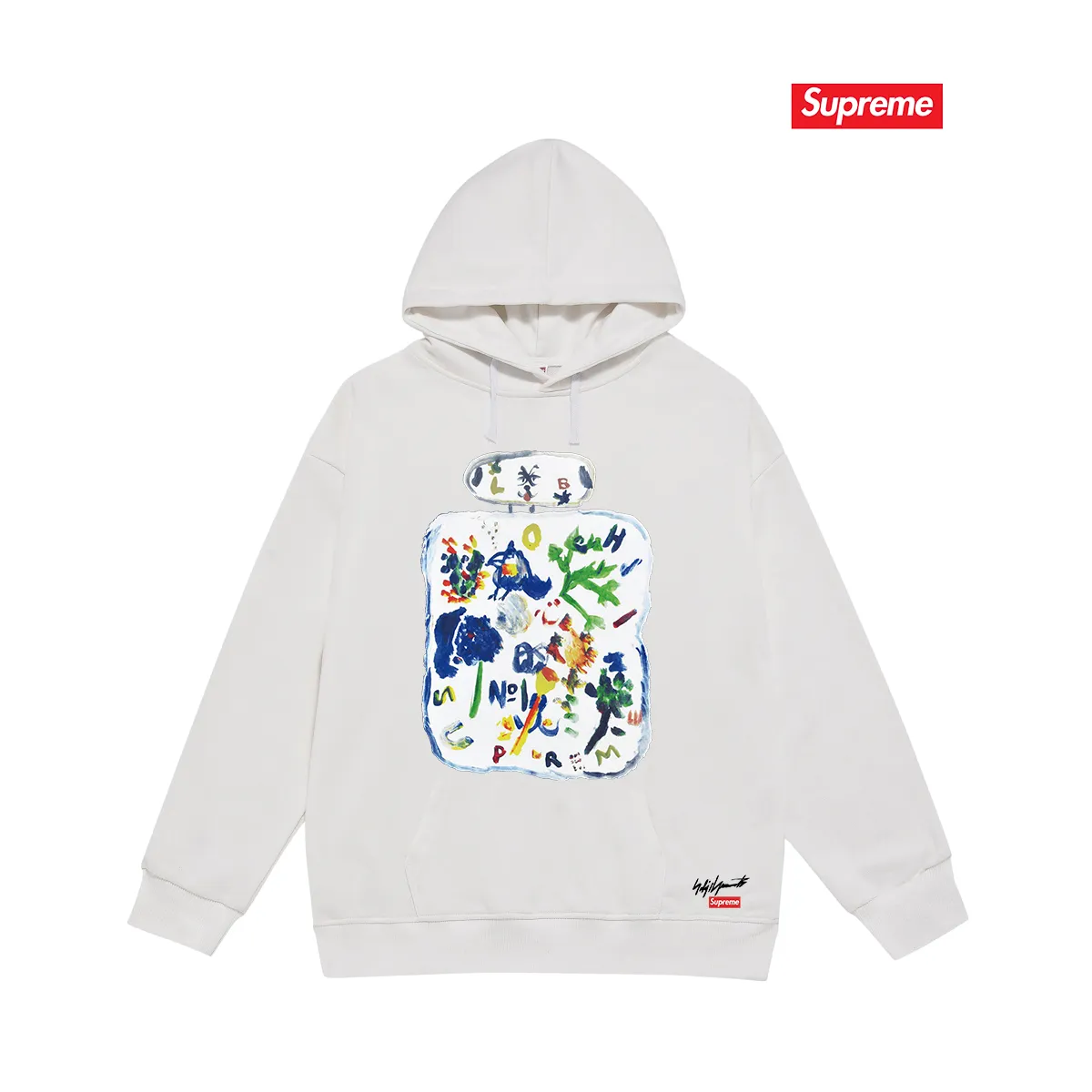 Style No. S2043 #terry P160💰 Velvet P170💰 Supreme x yohji yamamoto Yohji Yamamoto FW22 Week 4 Paint tee joint model cartoon print hooded sweatshirt Made of 400g large terry 430g silver fox velvet (drop shoulder large version) fabric, soft texture without pilling, imported environmentally friendly printing glue, bright three-dimensional pattern, quality 💥 same style for men and women The upper body is fashionable Color: black white gray Size: S M L XL XXL