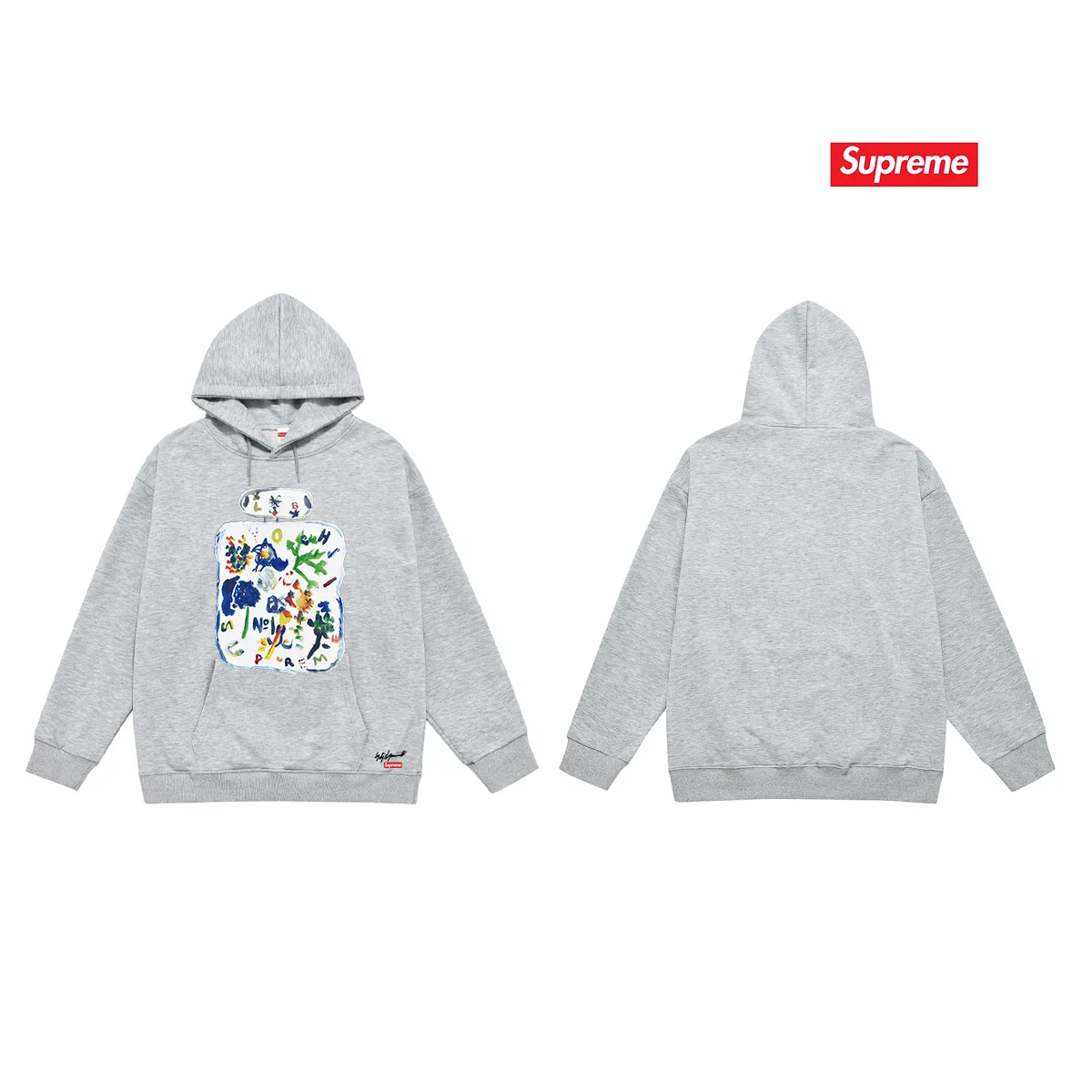 Style No. S2043 #terry P160💰 Velvet P170💰 Supreme x yohji yamamoto Yohji Yamamoto FW22 Week 4 Paint tee joint model cartoon print hooded sweatshirt Made of 400g large terry 430g silver fox velvet (drop shoulder large version) fabric, soft texture without pilling, imported environmentally friendly printing glue, bright three-dimensional pattern, quality 💥 same style for men and women The upper body is fashionable Color: black white gray Size: S M L XL XXL