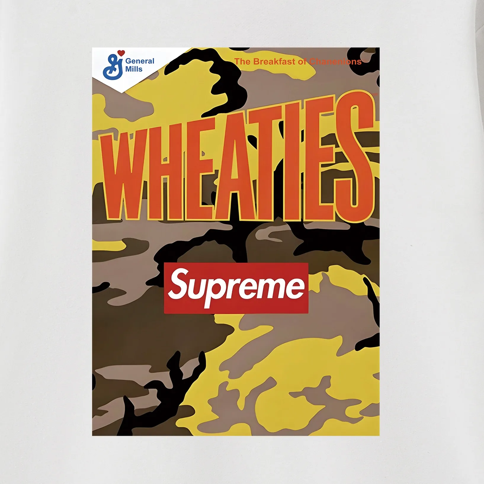 Style No. S2062 #terry P160💰 Velvet P170💰 Supreme SS21 Week6 x Wheaties Tee cereal hooded sweatshirt Made of 400g large terry 430g silver fox velvet (off-shoulder large version) fabric, soft texture and no pilling Imported environmentally friendly printing glue The pattern is bright and three-dimensional Quality 💥Same style for men and women The upper body is trendy Color: black white gray Size: S M L XL XXL