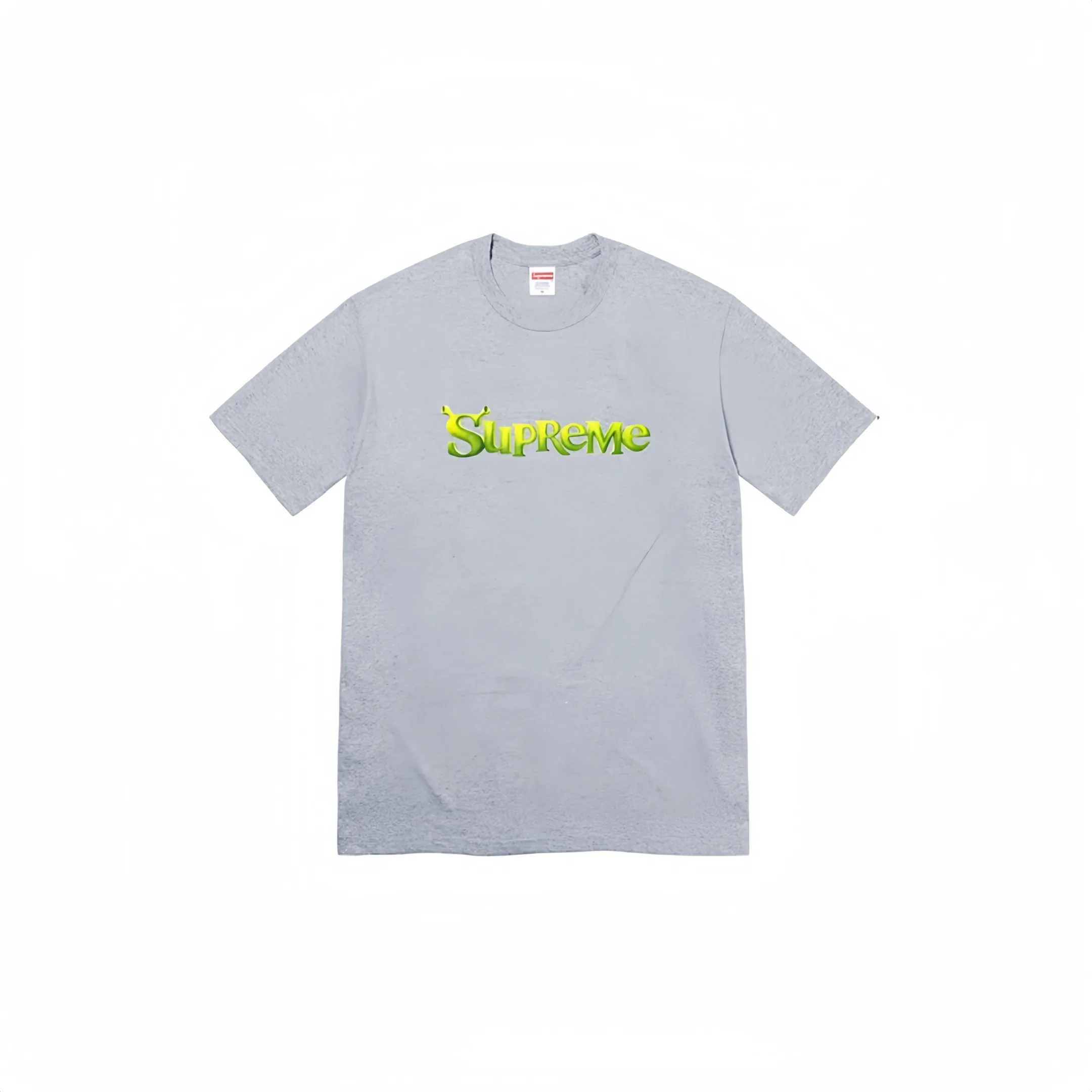 #S80 P110💰 Supreme Week 1 Shrek Tee solid color letter logo printed round neck short-sleeved T-shirt. The same style for men and women is made of 260g combed cotton double yarn. From fabrics to accessories, all three standards are complete and follow ZP. Imported Matsui company's slurry printing will never crack. The whole piece is made with three-needle five-thread technology. The neckline-shoulder seam-sleeve seam is double-lined, which looks more three-dimensional and textured. The same process as the original version, classic version Feel free to compare zp. The whole piece adopts three-needle five-thread craftsmanship. The neckline-shoulder seam-sleeve seam is double-threaded, which looks more three-dimensional and textured.) It has the same craftsmanship as the original original, classic version. Color: black, purple, red, gray, white. Size: S M L XL XXL