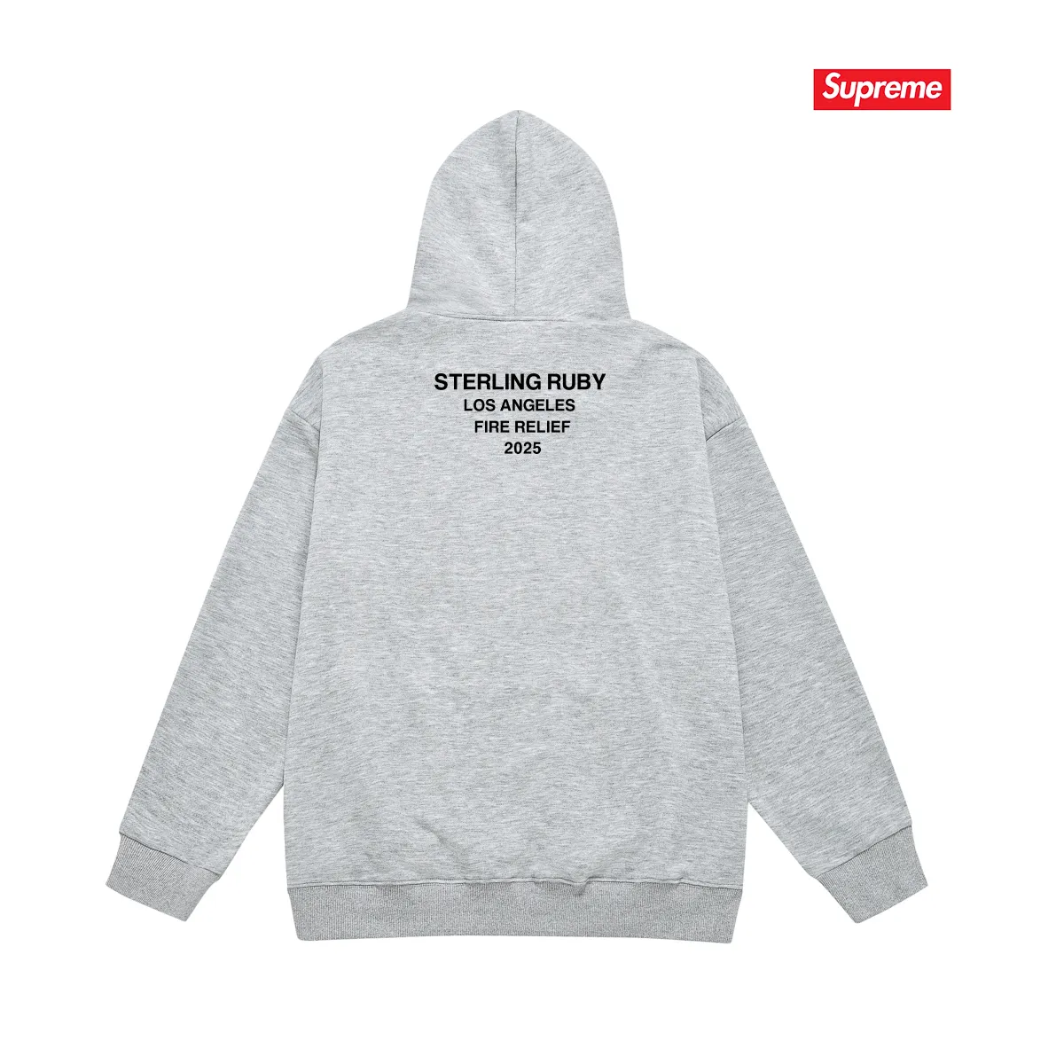 Style number S2163 #terry P160💰 Velvet P170💰 Sup Los Angeles wildfire rescue B0X printed hooded sweatshirt Made of 400g large terry 430g silver fox velvet (drop shoulder large version) fabric, soft texture and no pilling Imported environmentally friendly printing glue The pattern is bright and three-dimensional Quality 💥Same style for men and women The upper body is trendy Color: black white gray Size: S M L XL XXL