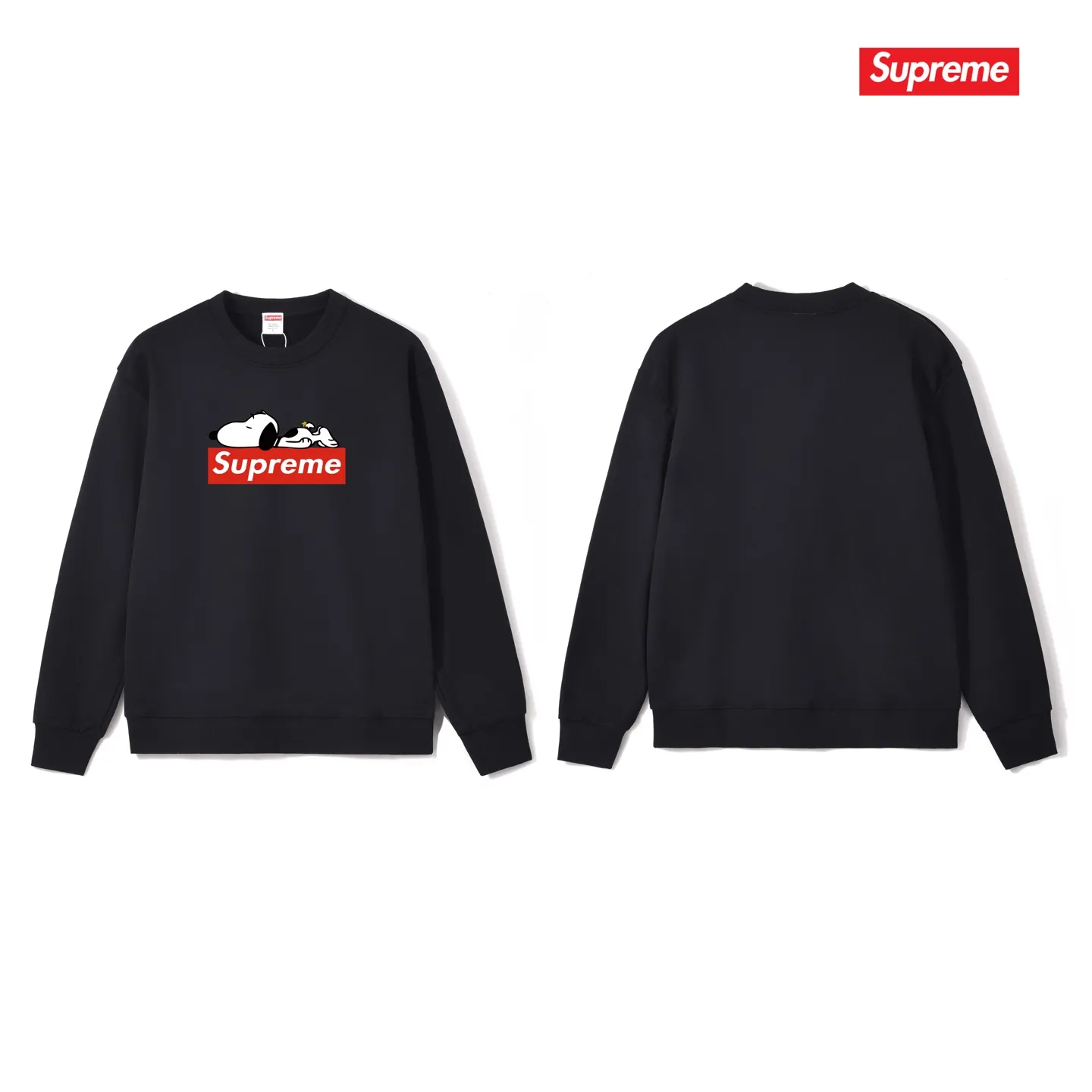 Style No. S1166 #terryp150💰Fleece 160💰Sup Internet celebrity Snoopy print round neck sweatshirt Made of 400 grams of large terry (drop shoulder large version) fabric, soft texture and no pilling Imported environmentally friendly printing glue The pattern is bright and three-dimensional Quality💥Same style for men and women The upper body is trendy Color: black white gray Size: S M L XL XXL