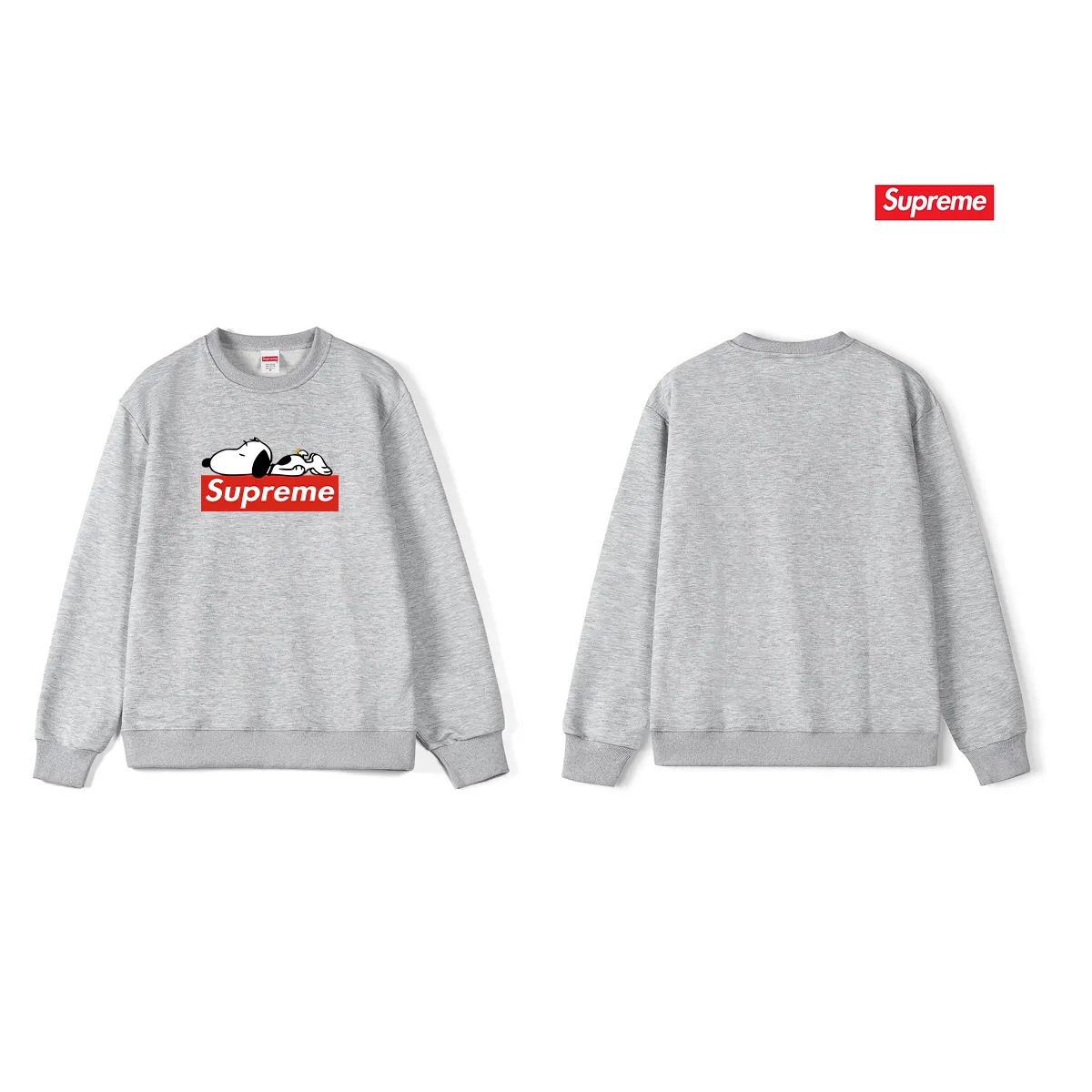 Style No. S1166 #terryp150💰Fleece 160💰Sup Internet celebrity Snoopy print round neck sweatshirt Made of 400 grams of large terry (drop shoulder large version) fabric, soft texture and no pilling Imported environmentally friendly printing glue The pattern is bright and three-dimensional Quality💥Same style for men and women The upper body is trendy Color: black white gray Size: S M L XL XXL