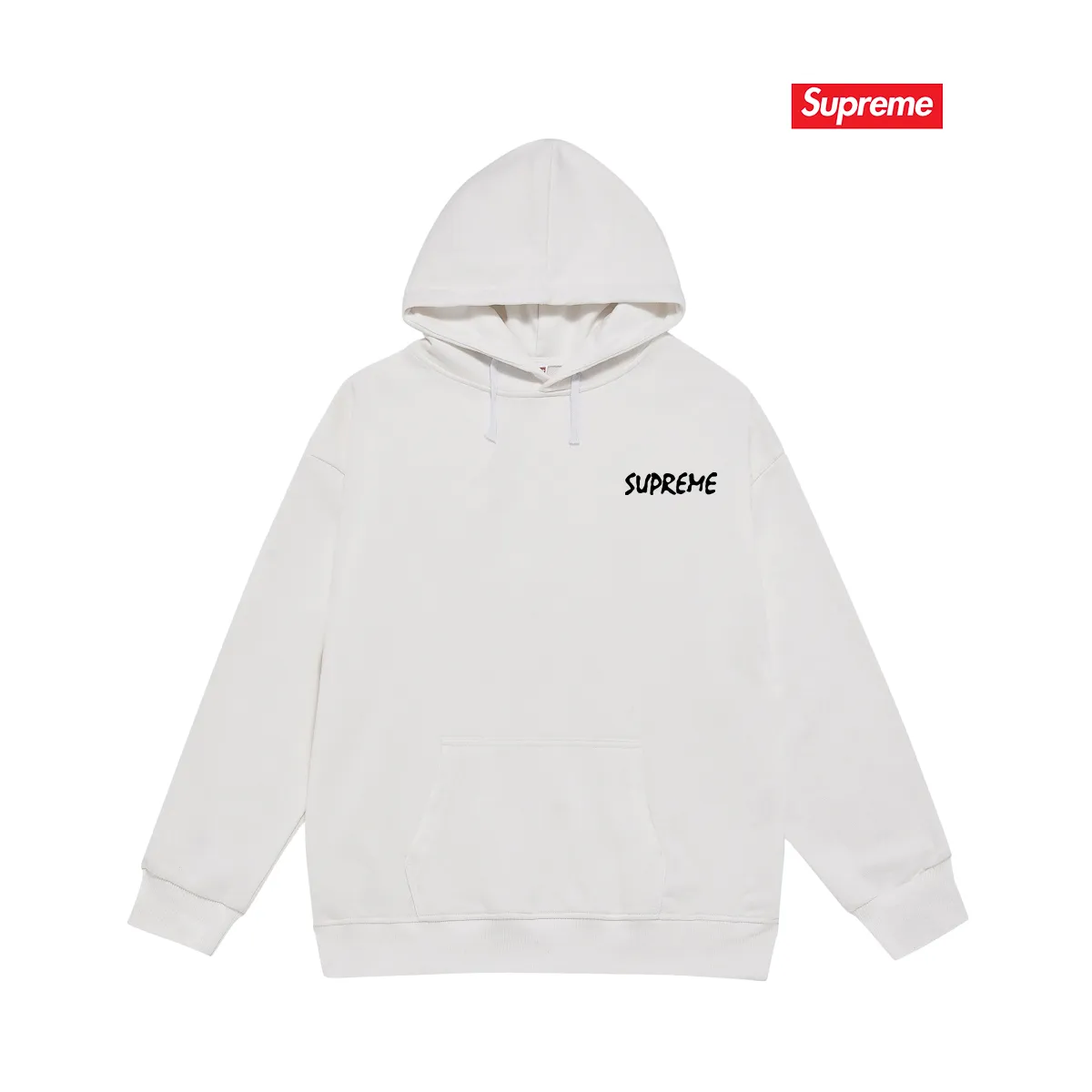 Style No. S2180 #terry P160💰 Plush P170💰 Sup small cat head logo hooded sweatshirt Made of 400g large terry 430g silver fox velvet (drop shoulder large version) fabric, soft texture and no pilling Imported environmentally friendly printing glue The pattern is bright and three-dimensional Quality 💥Same style for men and women The upper body is trendy Color: black white gray Size: S M L XL XXL