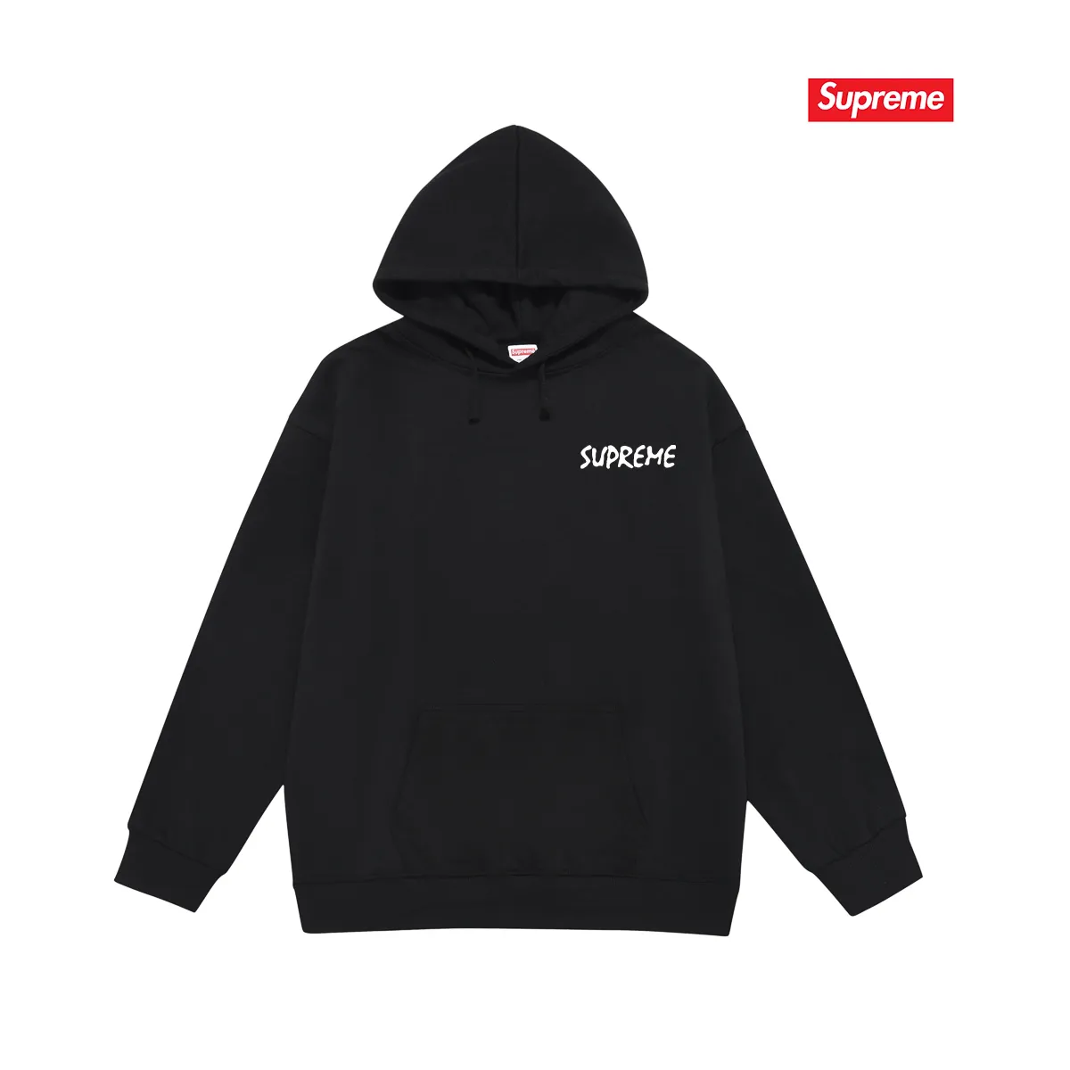 Style No. S2180 #terry P160💰 Plush P170💰 Sup small cat head logo hooded sweatshirt Made of 400g large terry 430g silver fox velvet (drop shoulder large version) fabric, soft texture and no pilling Imported environmentally friendly printing glue The pattern is bright and three-dimensional Quality 💥Same style for men and women The upper body is trendy Color: black white gray Size: S M L XL XXL