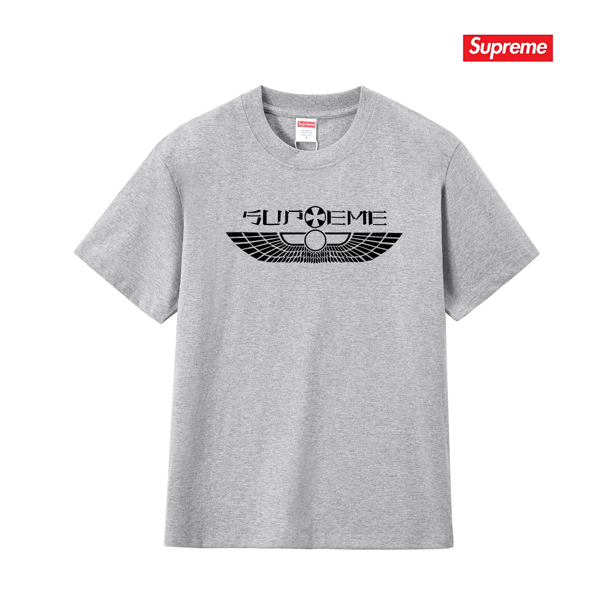 S204 P110💰 Sup style SS25 spring T-shirt series wings logo printed versatile round neck casual short-sleeved T-shirt. Same style for men and women. Loose fit. Made of 260g combed cotton double yarn. All three standards are complete from fabrics to accessories. ZP. Imported Matsui company slurry printing will never crack. The whole piece adopts three-needle five-thread technology. The neckline-shoulder seam-sleeve seam is double-lined, which looks more three-dimensional and textured.) The same process as the original version, classic version Feel free to compare zp. The whole piece adopts three-needle five-thread craftsmanship (neckline-shoulder seam-sleeve seam double thread, which looks more three-dimensional and textured). It has the same craftsmanship as the original original, classic version. Color: black, white, light gray, pink, navy. Size: S M L XL XXL