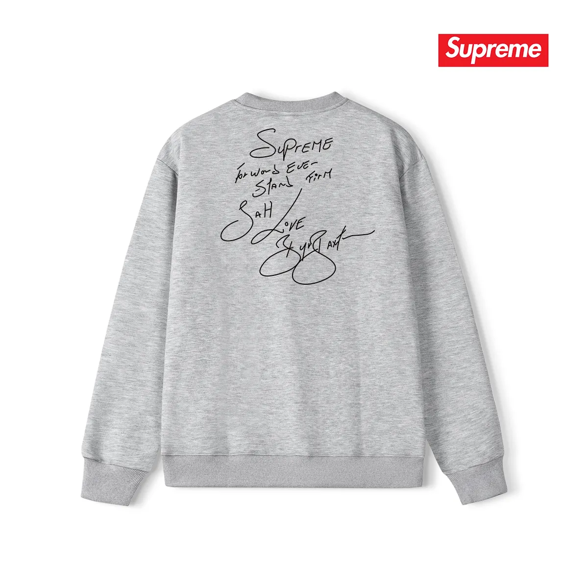 Style No. S1035 #terry p150💰 Velvet 160💰 Supreme SS19 Buju Banton Tee reggae character print round neck sweatshirt Made of 400g large terry (drop shoulder large version) fabric, soft texture and no pilling Imported environmentally friendly printing glue The pattern is bright and three-dimensional Quality 💥Same style for men and women The upper body is trendy Color: black white gray Size: S M L XL XXL