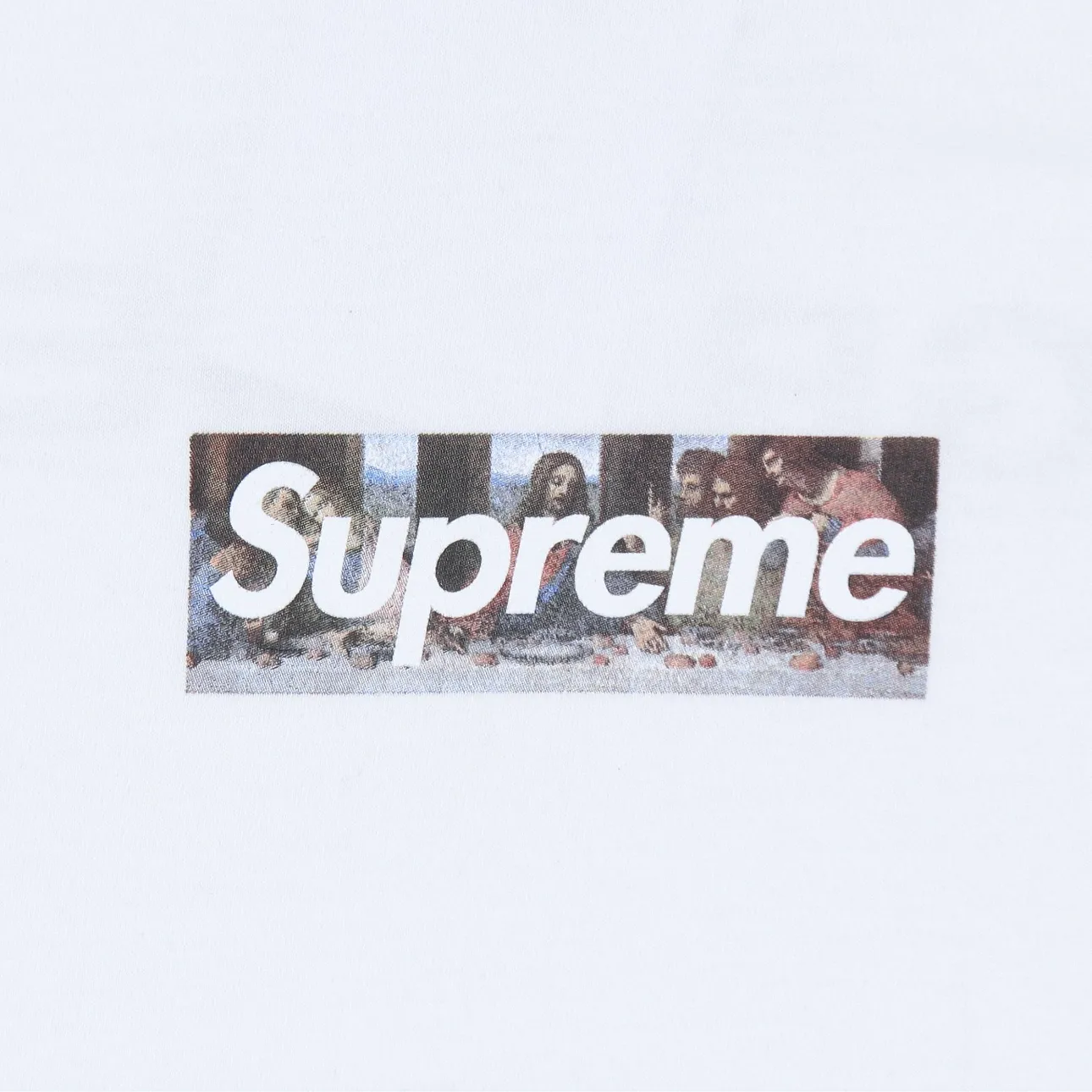 #S72 P110💰 Supreme Week 11 Milan Last Supper Milan opening limited Da Vinci's Last Supper Box Logo printed solid color casual round neck short-sleeved T-shirt, same style for men and women. White uses 260 grams of combed cotton double yarn. From fabrics to accessories, all three standards are complete and follow ZP. Imported Matsui Company slurry printing will never crack. The whole piece is made with three-needle and five-thread craftsmanship. The neckline-shoulder seam-sleeve seam is double-lined, making it look more three-dimensional and textured. The craftsmanship is the same as the authentic original version, and the classic version is free to compare zp. The whole piece is made of three-needle five-thread craftsmanship. The neckline-shoulder seam-sleeve seam is double-threaded, and it looks more three-dimensional and textured. The craftsmanship is the same as the authentic original version, and the classic version is color: white. Size: S M L XL XXL.