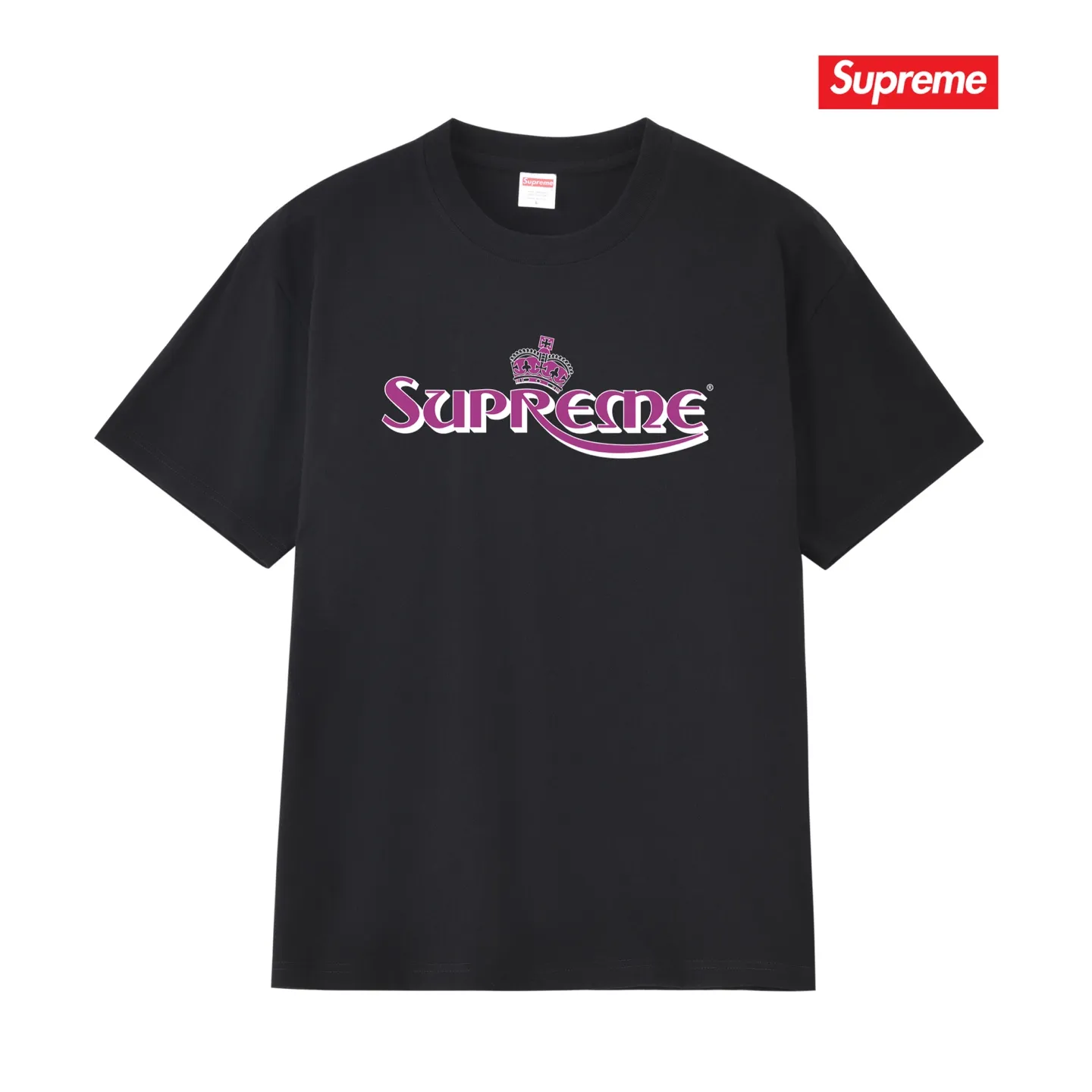 S223 P110💰 SupSS23 WEEK18 series CROWN TEE letter printed round neck pullover short-sleeved T-shirt for men and women. Loose fit. Made of 260g combed cotton double yarn. From fabrics to accessories, all three standards are complete and comply with ZP. Imported Matsui company slurry printing will never crack. The whole piece is made with a three-needle five-thread process. The neckline-shoulder seam-sleeve seam is double-lined, and it looks more three-dimensional and textured. The process is the same as the authentic original version. The classic version. Feel free to compare zp. The whole piece is made of a three-needle five-thread process. The neckline-shoulder seam-sleeve seam is double-threaded, which looks more three-dimensional and textured. The process is the same as the authentic original version. The classic version. Color: Black White Light Gray Pink Navy Size: S M L XL XXL