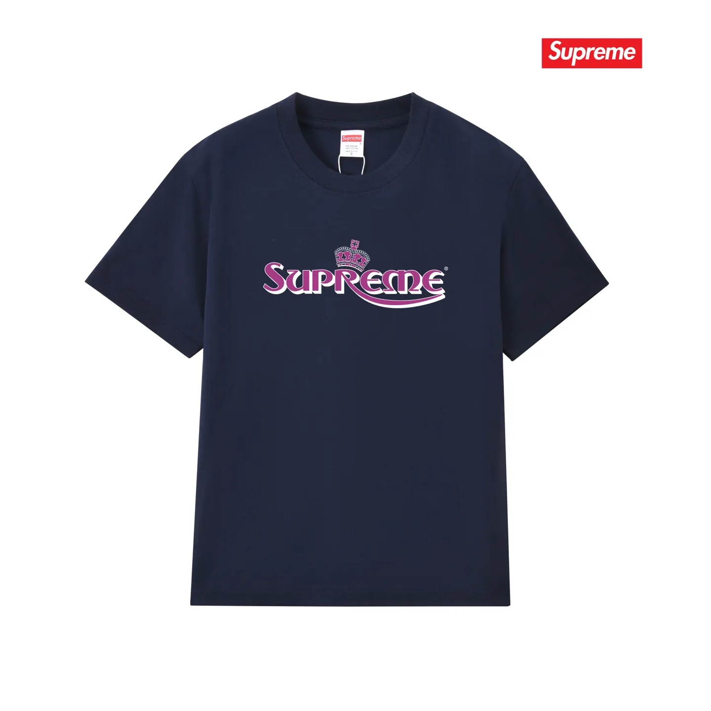 S223 P110💰 SupSS23 WEEK18 series CROWN TEE letter printed round neck pullover short-sleeved T-shirt for men and women. Loose fit. Made of 260g combed cotton double yarn. From fabrics to accessories, all three standards are complete and comply with ZP. Imported Matsui company slurry printing will never crack. The whole piece is made with a three-needle five-thread process. The neckline-shoulder seam-sleeve seam is double-lined, and it looks more three-dimensional and textured. The process is the same as the authentic original version. The classic version. Feel free to compare zp. The whole piece is made of a three-needle five-thread process. The neckline-shoulder seam-sleeve seam is double-threaded, which looks more three-dimensional and textured. The process is the same as the authentic original version. The classic version. Color: Black White Light Gray Pink Navy Size: S M L XL XXL