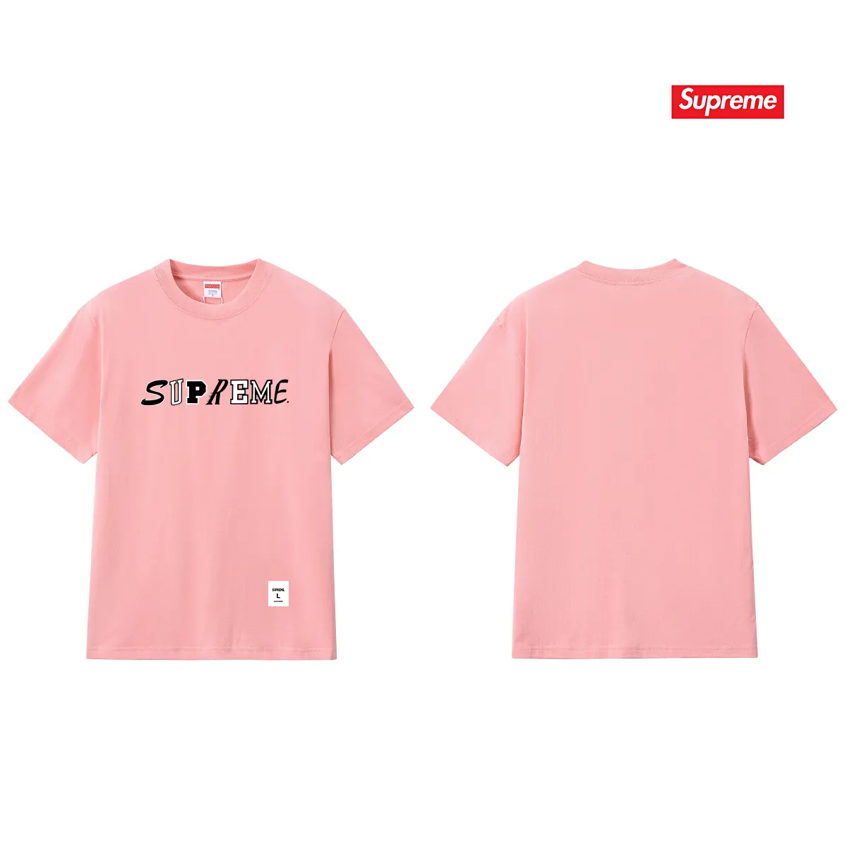 S255 P110💰 Supreme FW20 Week 3 Collage Logo S/S Top Special letter logo round neck short-sleeved American trendy T-shirt. Same style for men and women. Loose fit. Made of 260g combed cotton double yarn. From fabric to accessories, all three standards are complete and follow ZP. Imported Matsui company slurry printing will never crack. The whole piece is made with a three-needle five-thread process. The neckline-shoulder seam-sleeve seam is double-lined, and it looks more three-dimensional and textured. The process is the same as the authentic original version. The classic version. Feel free to compare zp. The whole piece is made of a three-needle five-thread process. The neckline-shoulder seam-sleeve seam is double-threaded, which looks more three-dimensional and textured. The process is the same as the authentic original version. The classic version. Color: Black White Light Gray Pink Navy Size: S M L XL XXL