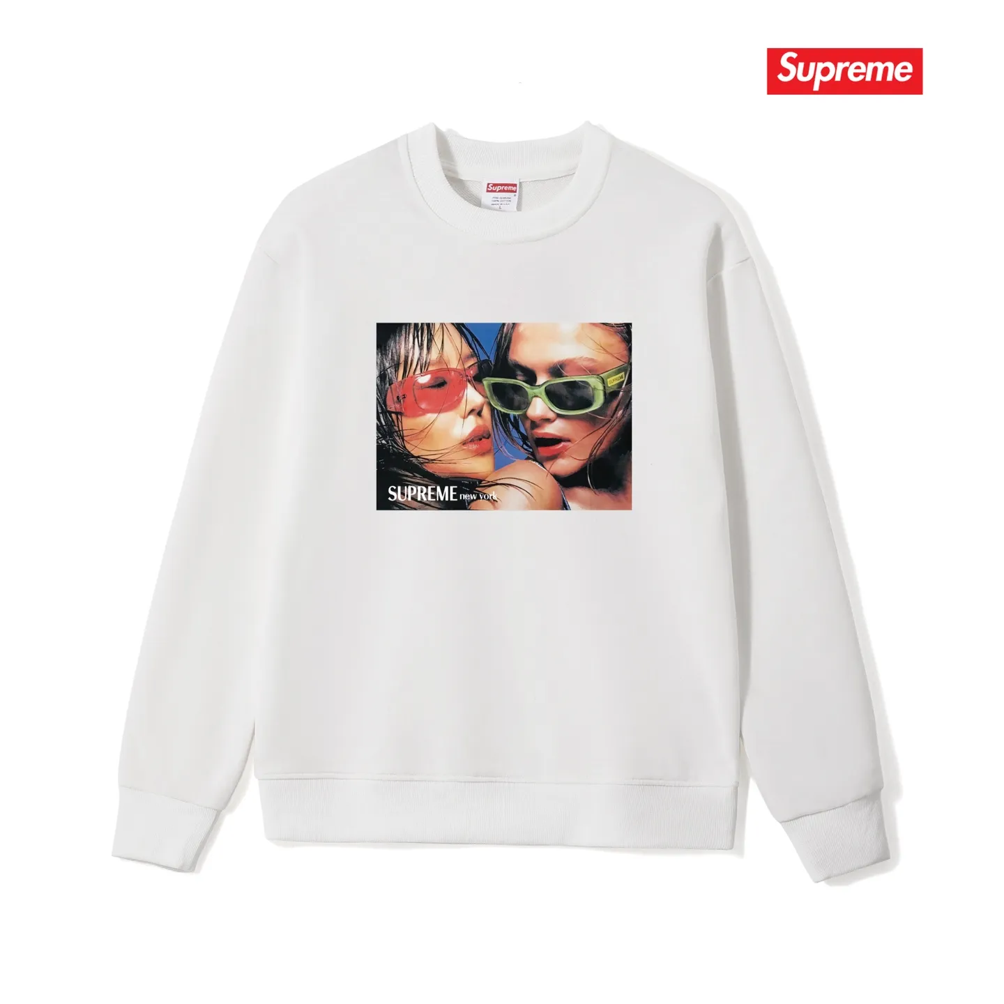 Style No. S1102 #terry p150💰 Velvet 160💰 Supreme SS23 Week9 EYEWEARTEE character print round neck sweatshirt Made of 400g large terry (drop shoulder large version) fabric, soft texture and no pilling Imported environmentally friendly printing glue The pattern is bright and three-dimensional Quality💥Same style for men and women The upper body is trendy Color: black white gray Size: S M L XL XXL