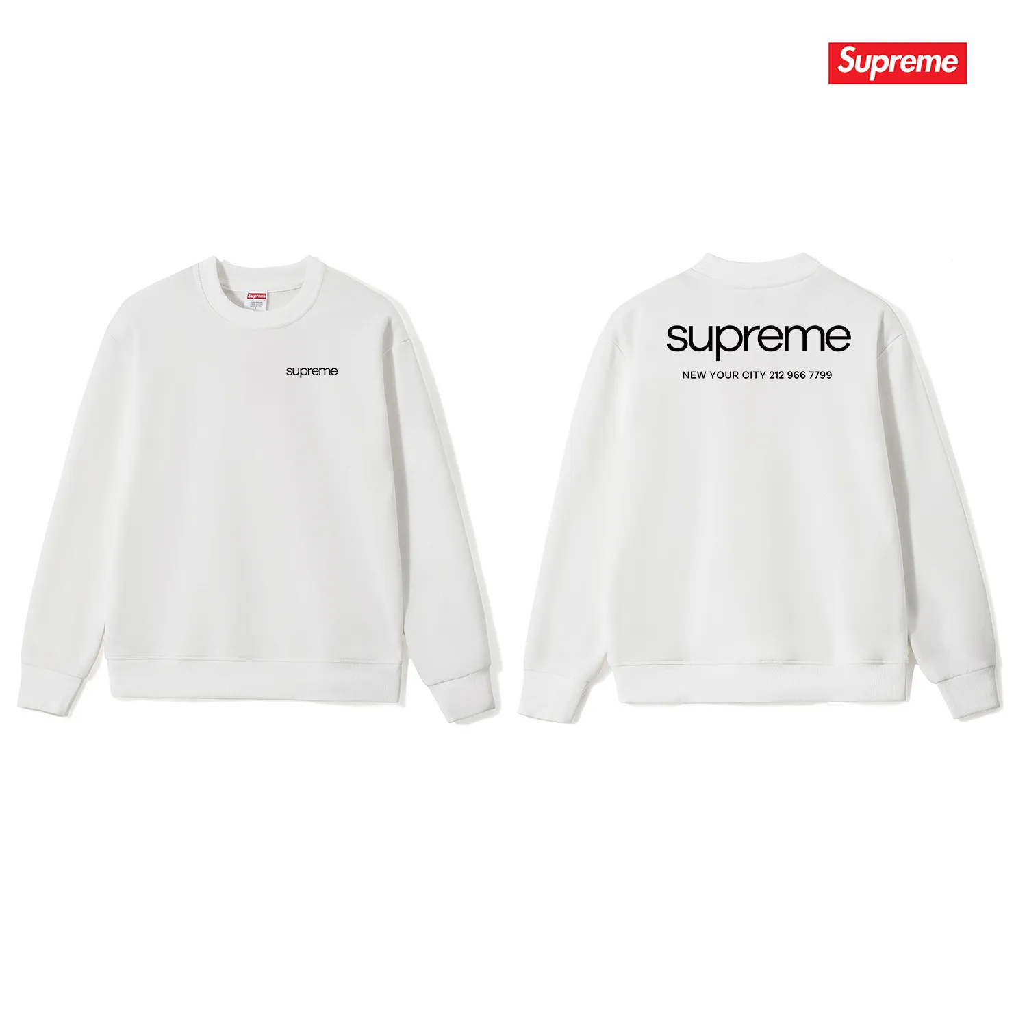 Style No. S1138 #terry p150💰 Velvet 160💰 Sup 80SS New York Tee store information Fashion brand handsome popular style letter English round neck sweatshirt Made of 400 grams of large terry (drop shoulder large version) fabric, soft texture and no pilling Imported environmentally friendly printing glue The pattern is bright and three-dimensional Quality 💥Same style for men and women The upper body is trendy Color: black white gray Size: S M L XL XXL