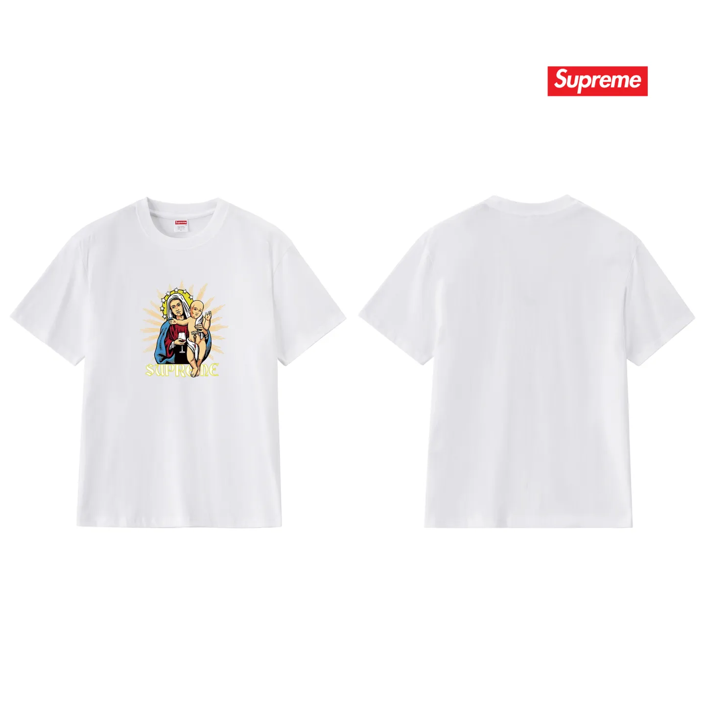 S176 P110💰 Sup FW24 T-shirt series WEEK8 chest printed pattern, versatile and comfortable short-sleeved T-shirt, same style for men and women, loose fit, made of 260g combed cotton double yarn, all three standards are complete from fabrics to accessories, ZP imported Matsui company's slurry printing will never crack, the whole thing adopts three-needle five-thread technology (collar-shoulder seam-sleeve seam double line, looks more three-dimensional and textured) consistent with the original version, classic version Feel free to compare zp. The whole piece adopts three-needle five-thread craftsmanship (neckline-shoulder seam-sleeve seam double thread, which looks more three-dimensional and textured). It has the same craftsmanship as the original original, classic version. Color: black, white, navy blue, light gray, pink. Size: S M L XL XXL