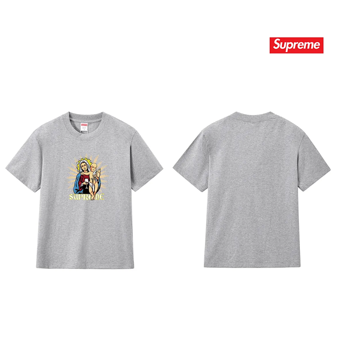 S176 P110💰 Sup FW24 T-shirt series WEEK8 chest printed pattern, versatile and comfortable short-sleeved T-shirt, same style for men and women, loose fit, made of 260g combed cotton double yarn, all three standards are complete from fabrics to accessories, ZP imported Matsui company's slurry printing will never crack, the whole thing adopts three-needle five-thread technology (collar-shoulder seam-sleeve seam double line, looks more three-dimensional and textured) consistent with the original version, classic version Feel free to compare zp. The whole piece adopts three-needle five-thread craftsmanship (neckline-shoulder seam-sleeve seam double thread, which looks more three-dimensional and textured). It has the same craftsmanship as the original original, classic version. Color: black, white, navy blue, light gray, pink. Size: S M L XL XXL