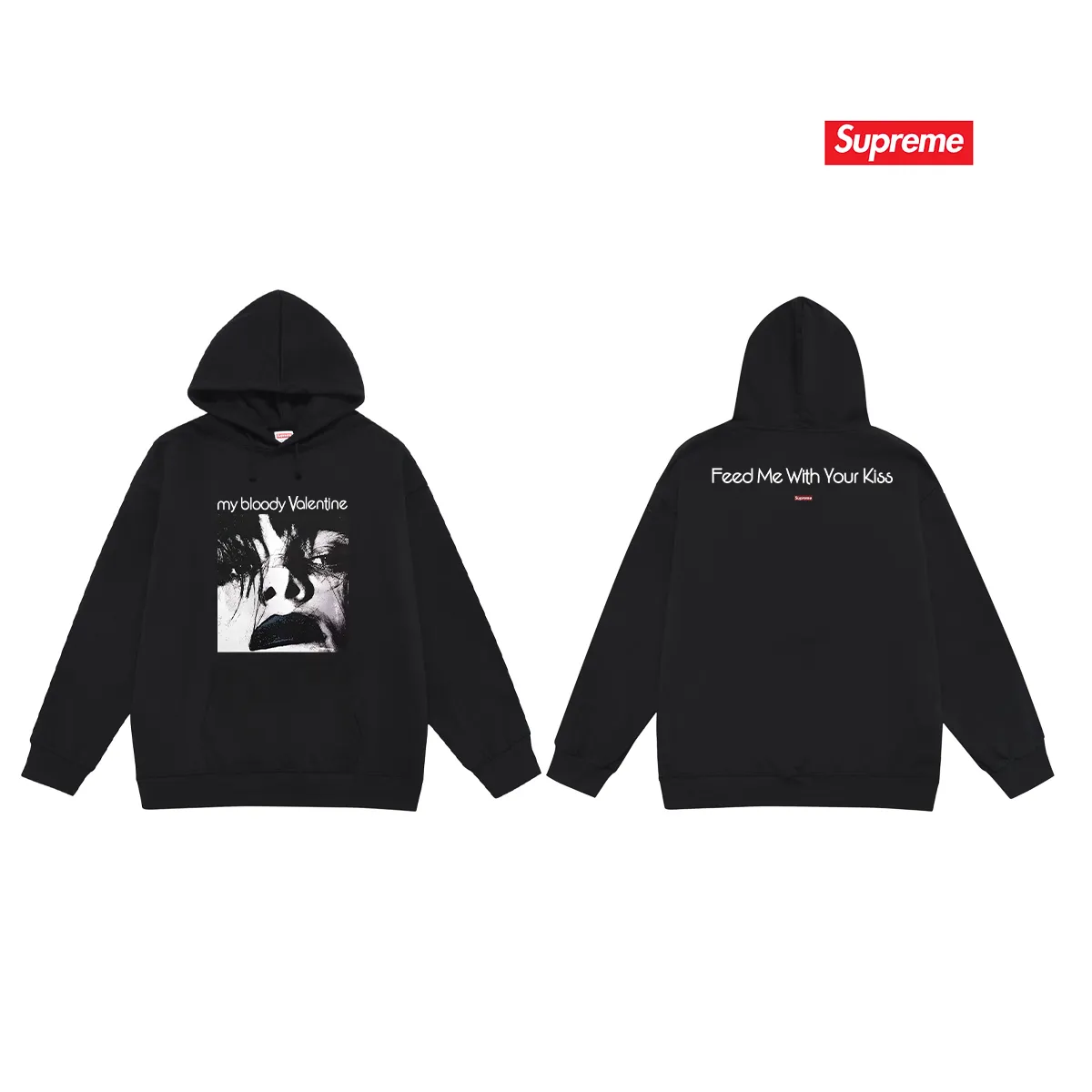 Style number S2213 #terry P160💰 Velvet P170💰 Sup music and art album Unisex hooded sweatshirt Made of 400g large terry 430g silver fox velvet (drop shoulder large version) fabric, soft texture and no pilling Imported environmentally friendly printing glue The pattern is bright and three-dimensional Quality 💥Same style for men and women The upper body is trendy Color: black white gray Size: S M L XL XXL