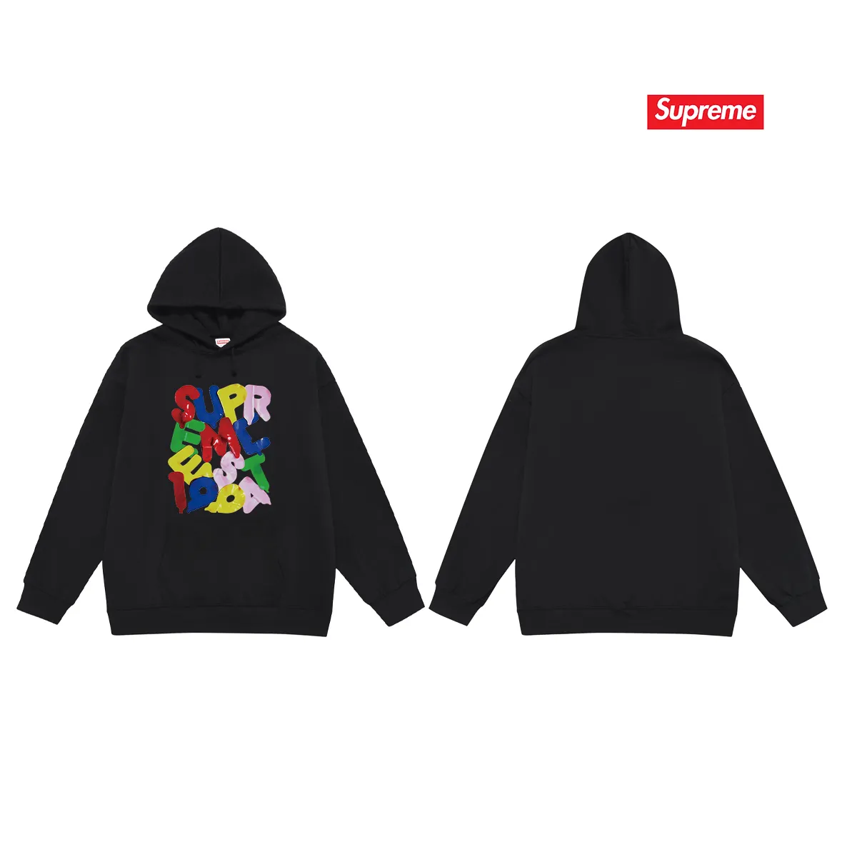 Style number S2200 #terry P160💰 Velvet P170💰 Sup high version Week 1 Balloons Tee Balloon style Logo hooded sweatshirt Made of 400g large terry 430g silver fox velvet (drop shoulder large version) fabric, soft texture and no pilling Imported environmentally friendly printing glue The pattern is bright and three-dimensional Quality 💥Same style for men and women The upper body is trendy Color: black white gray Size: S M L XL XXL