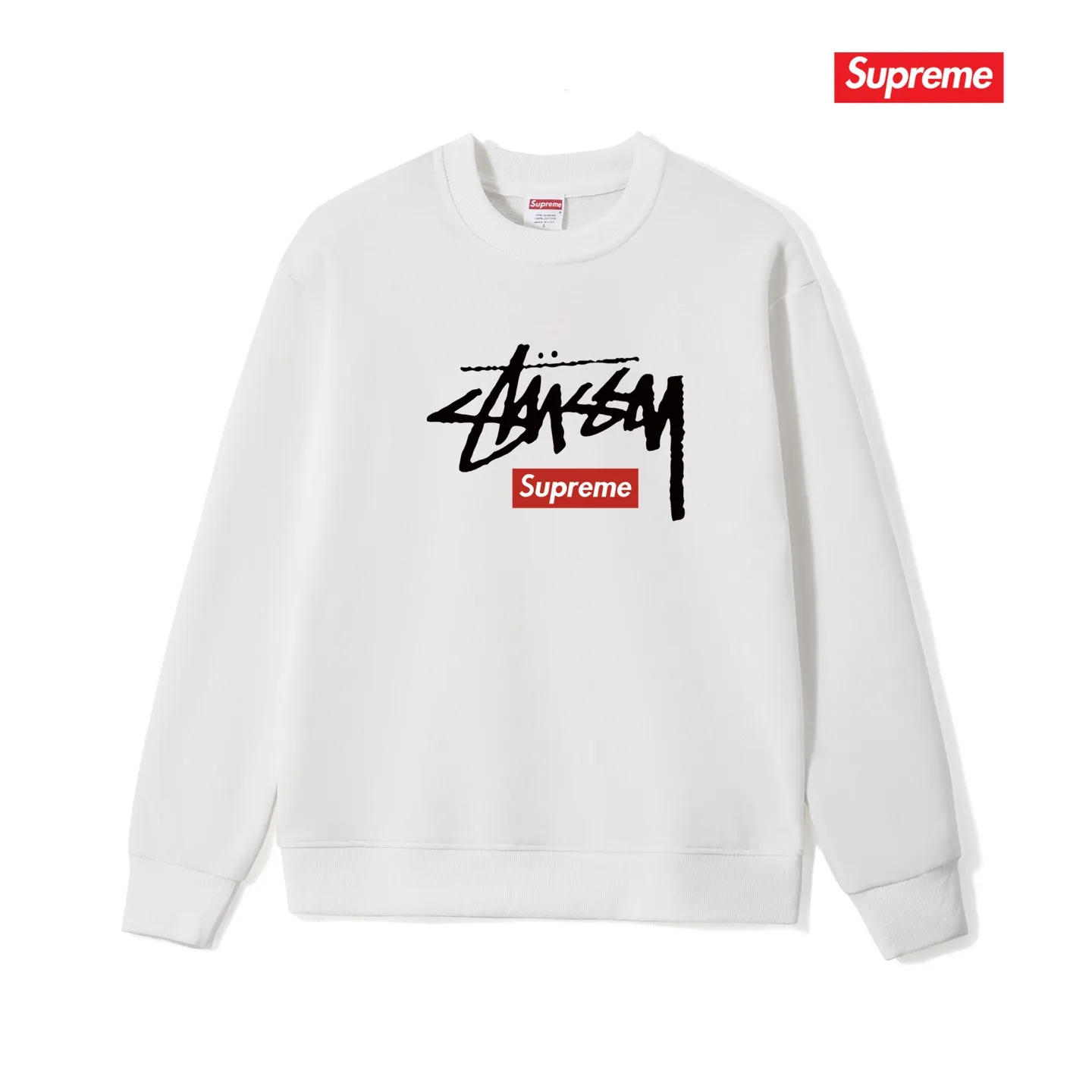 Style No. S1236 #terryp150💰 Plus velvet 160💰 superme trendy brand round neck sweatshirt Made of 400 grams of large terry (drop shoulder large version) fabric, soft texture and no pilling Imported environmentally friendly printing glue The pattern is bright and three-dimensional Quality 💥Same style for men and women The upper body is trendy Color: black white gray Size: S M L XL XXL