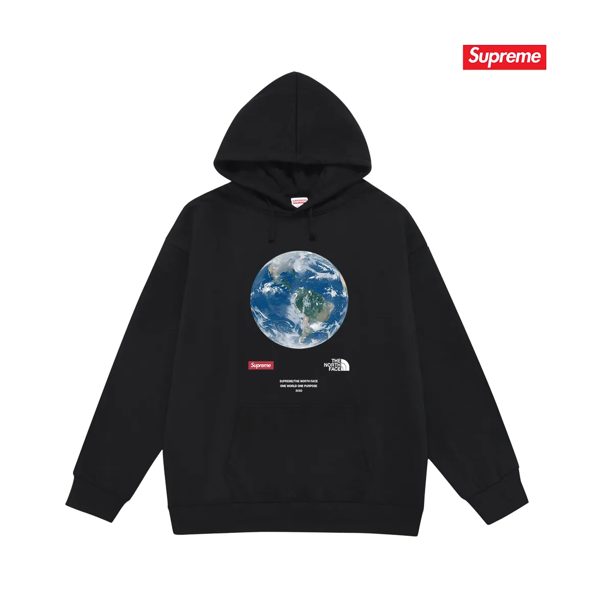 Style No. S2156 #terry P160💰 Velvet P170💰 20SS One World Tee One Earth Charity Hooded Sweatshirt Made of 400g large terry 430g silver fox velvet (off-shoulder large version) fabric, soft and non-pilling, imported environmentally friendly printing glue, bright and three-dimensional pattern, quality 💥Same style for men and women, the upper body is fashionable Color: black white gray Size: S M L XL XXL