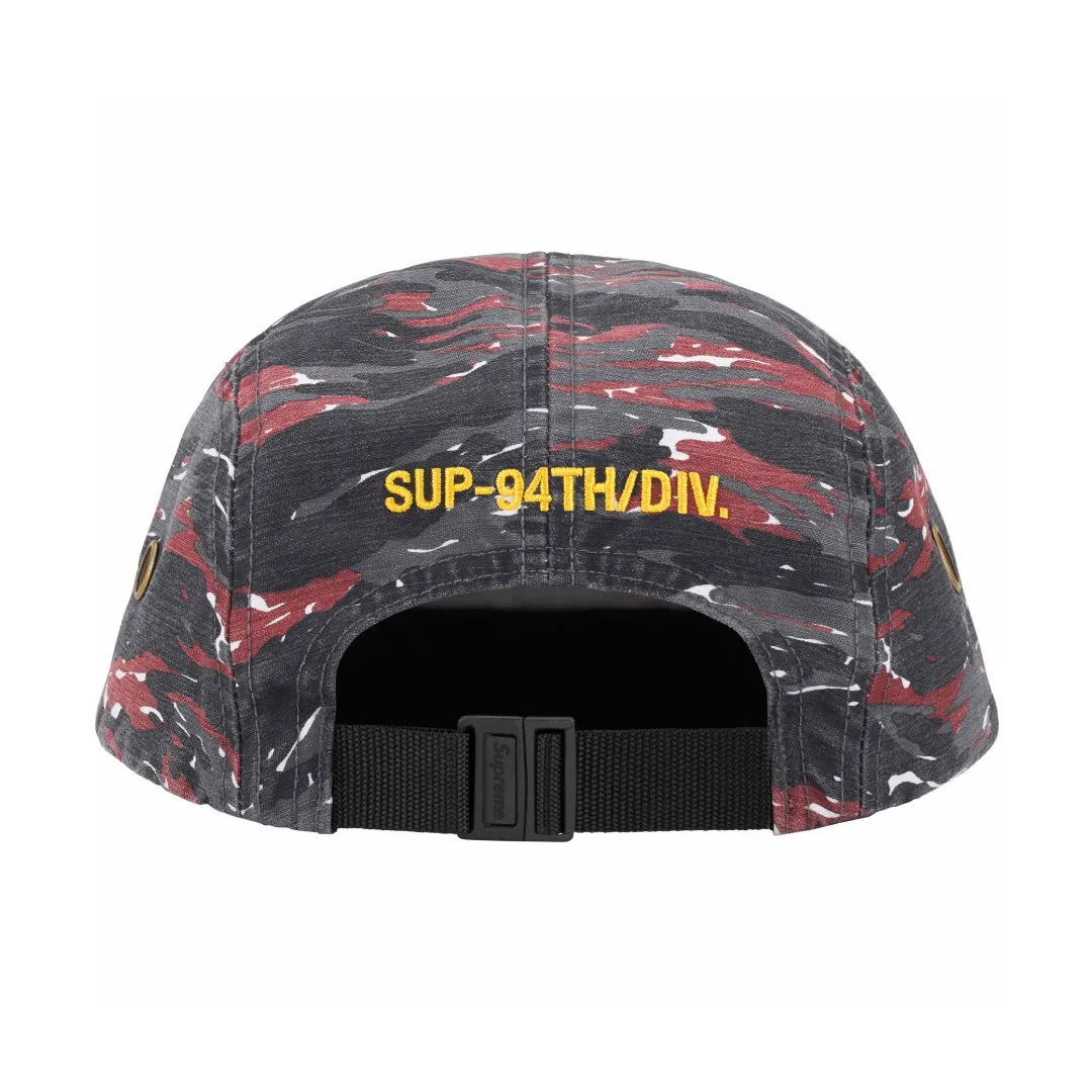 S396💰p136 Supreme 24ss MILITARY CAMP CAP peaked cap color: black green red camouflage green camouflage