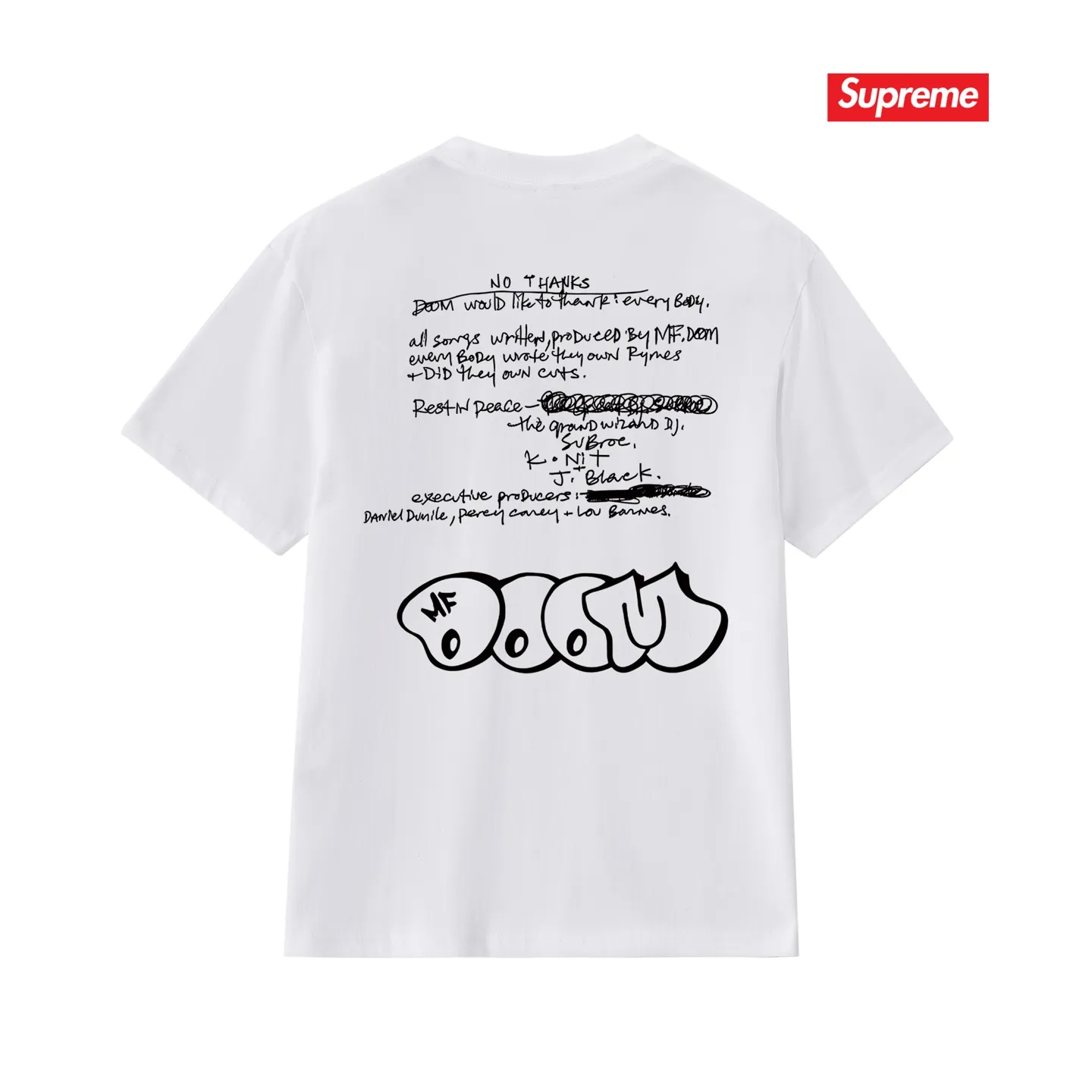 S207 P110💰 SupxMFDOOM FW23 mask with handwritten letters printed on the back, pure cotton round neck short-sleeved, same style for men and women. Loose fit. Made of 260g combed cotton double yarn. All three standards are complete from fabrics to accessories. ZP. Imported Matsui company slurry printing will never crack. The whole piece adopts three-needle five-thread technology. The neckline-shoulder seam-sleeve seam is double-lined, which looks more three-dimensional and textured. The same process as the original version, classic version. Feel free to compare zp. The whole piece adopts three-needle five-thread craftsmanship (neckline-shoulder seam-sleeve seam double thread, which looks more three-dimensional and textured). It has the same craftsmanship as the original original, classic version. Color: black, white, light gray, pink, navy. Size: S M L XL XXL