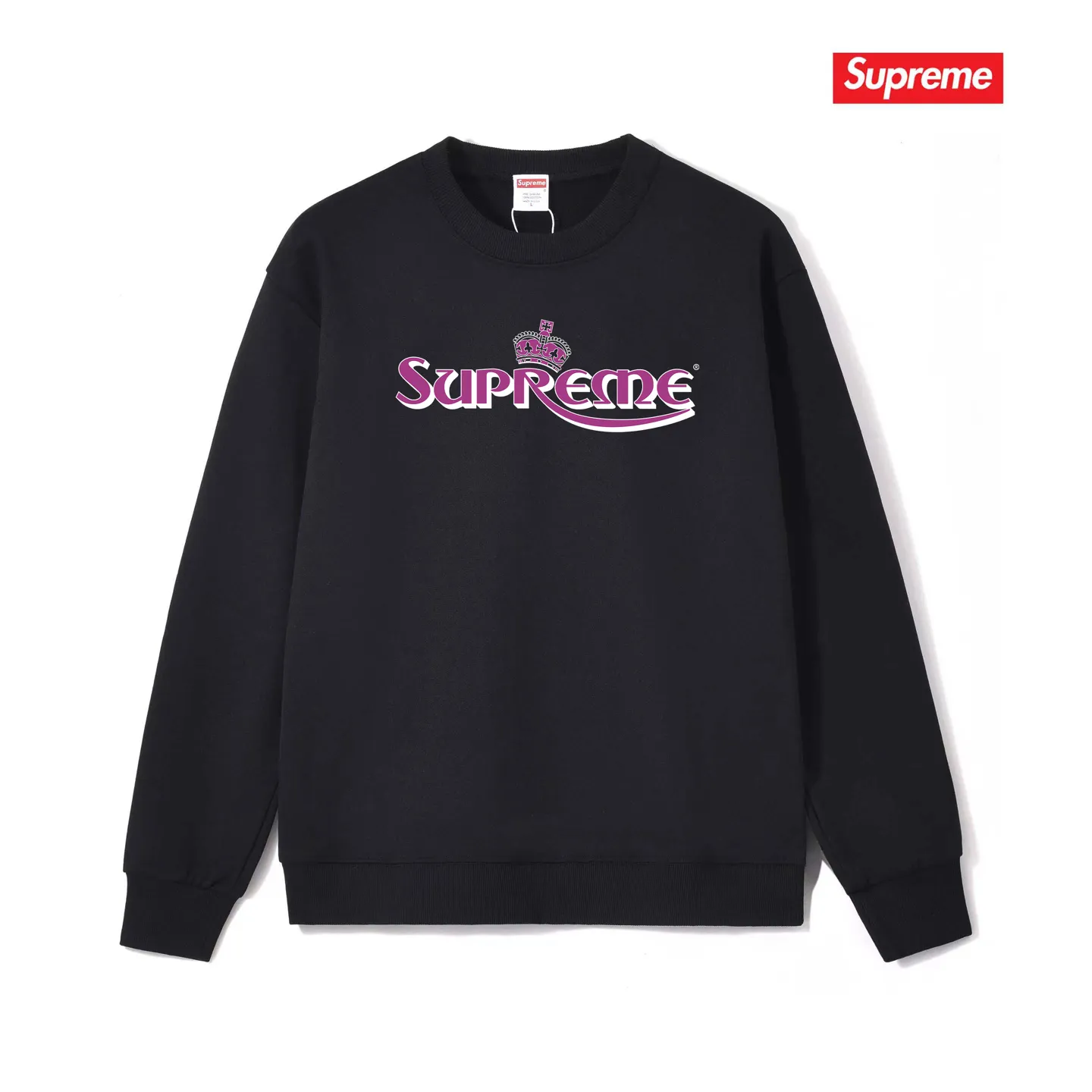Style No. S1223 #terry p150💰 Velvet 160💰 SupSS23 WEEK18 series CROWN TEE letter printed round neck sweatshirt Made of 400 grams of large terry (drop shoulder large version) fabric, soft texture and no pilling Imported environmentally friendly printing glue The pattern is bright and three-dimensional Quality 💥Same style for men and women The upper body is trendy Color: black white gray Size: S M L XL XXL