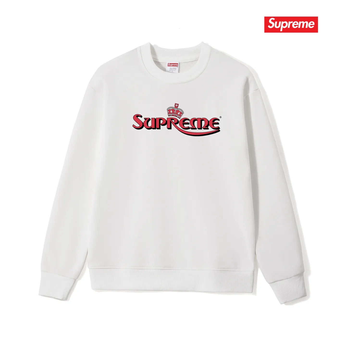 Style No. S1223 #terry p150💰 Velvet 160💰 SupSS23 WEEK18 series CROWN TEE letter printed round neck sweatshirt Made of 400 grams of large terry (drop shoulder large version) fabric, soft texture and no pilling Imported environmentally friendly printing glue The pattern is bright and three-dimensional Quality 💥Same style for men and women The upper body is trendy Color: black white gray Size: S M L XL XXL
