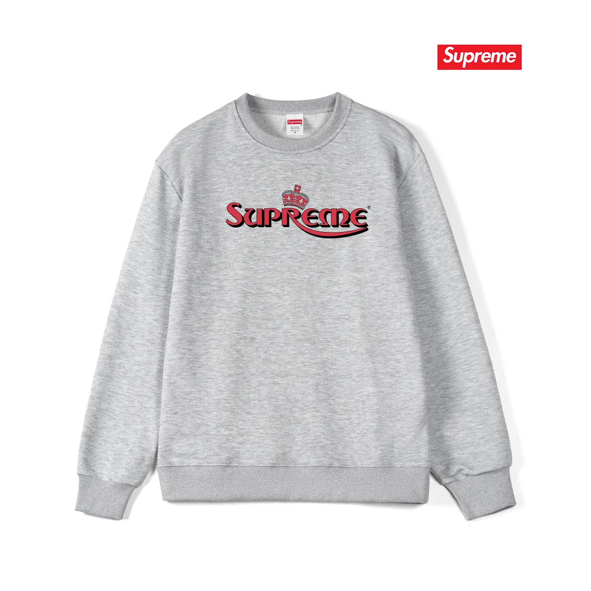Style No. S1223 #terry p150💰 Velvet 160💰 SupSS23 WEEK18 series CROWN TEE letter printed round neck sweatshirt Made of 400 grams of large terry (drop shoulder large version) fabric, soft texture and no pilling Imported environmentally friendly printing glue The pattern is bright and three-dimensional Quality 💥Same style for men and women The upper body is trendy Color: black white gray Size: S M L XL XXL